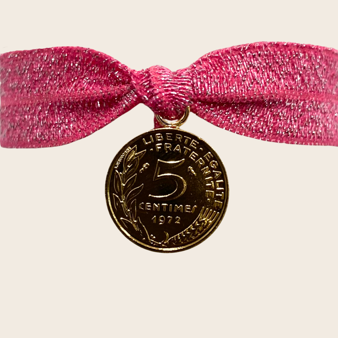 L'élastiqué Glitter Rose fuchsia