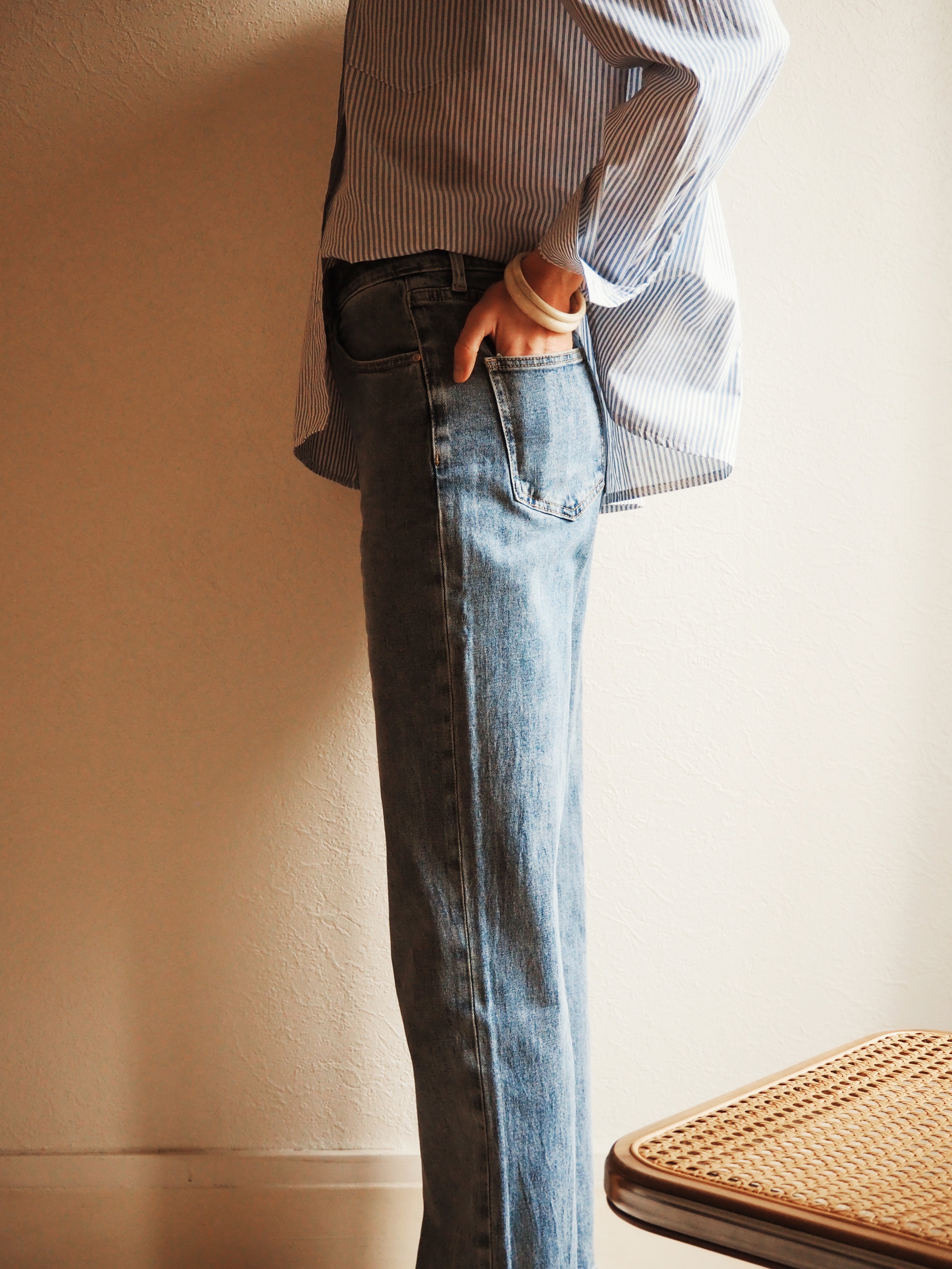 Jean Droit Bleu Vintage