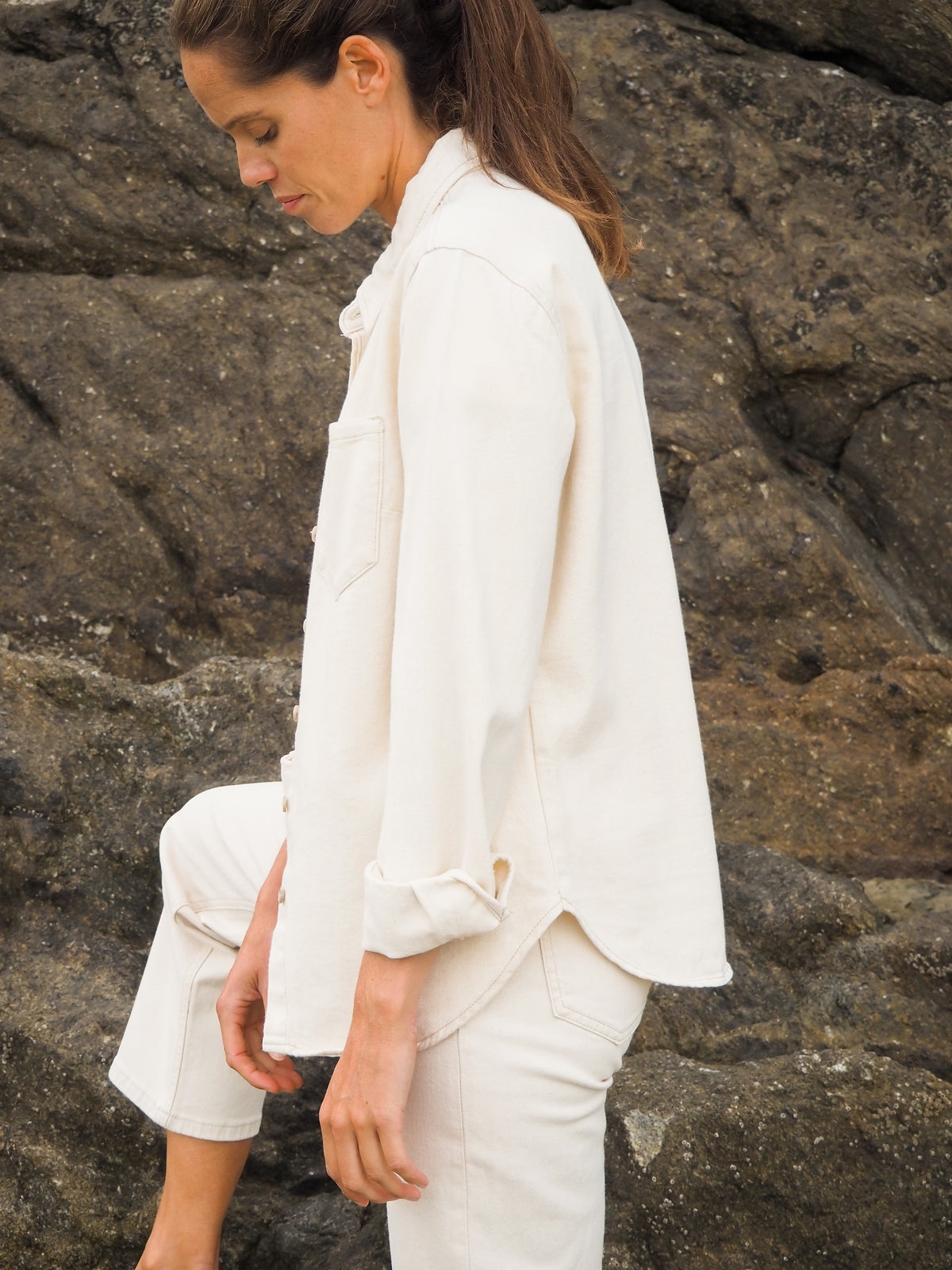 Chemise jean's Écru