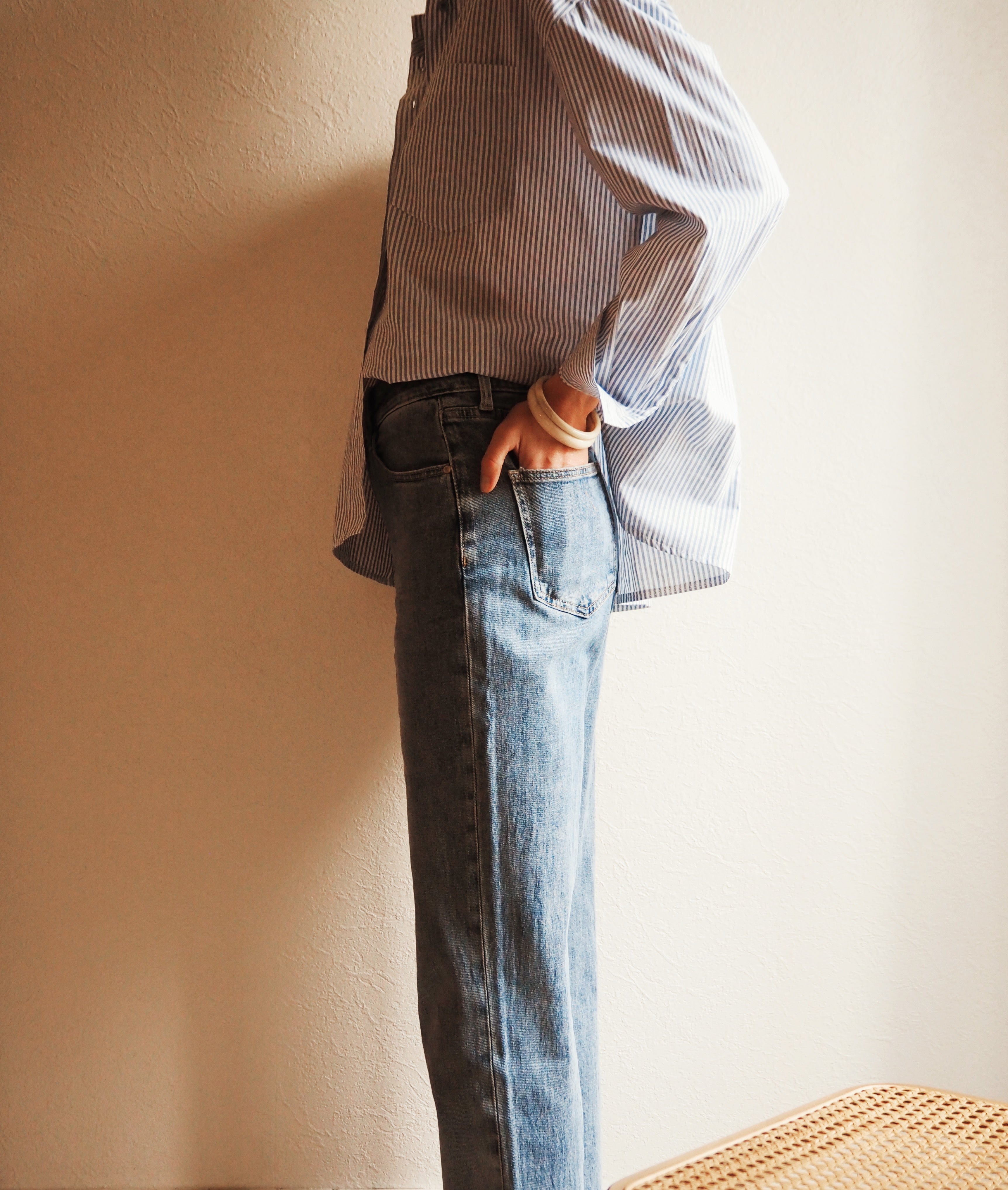 Jean Droit Bleu Vintage