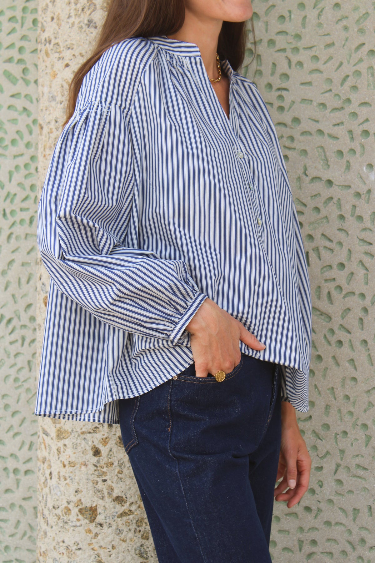 Blouse Emmanuelle Bleue