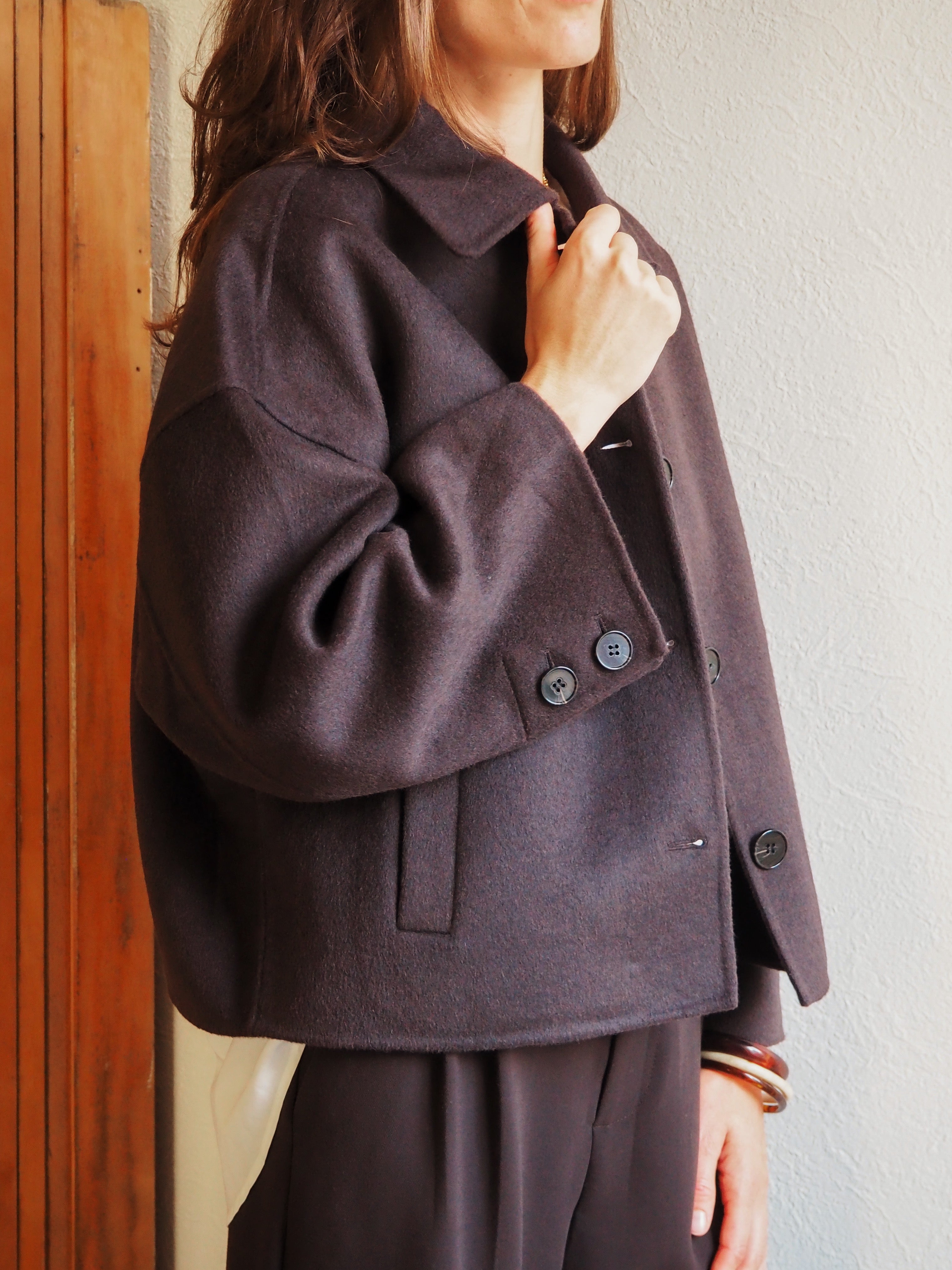 Caban double face Ébène