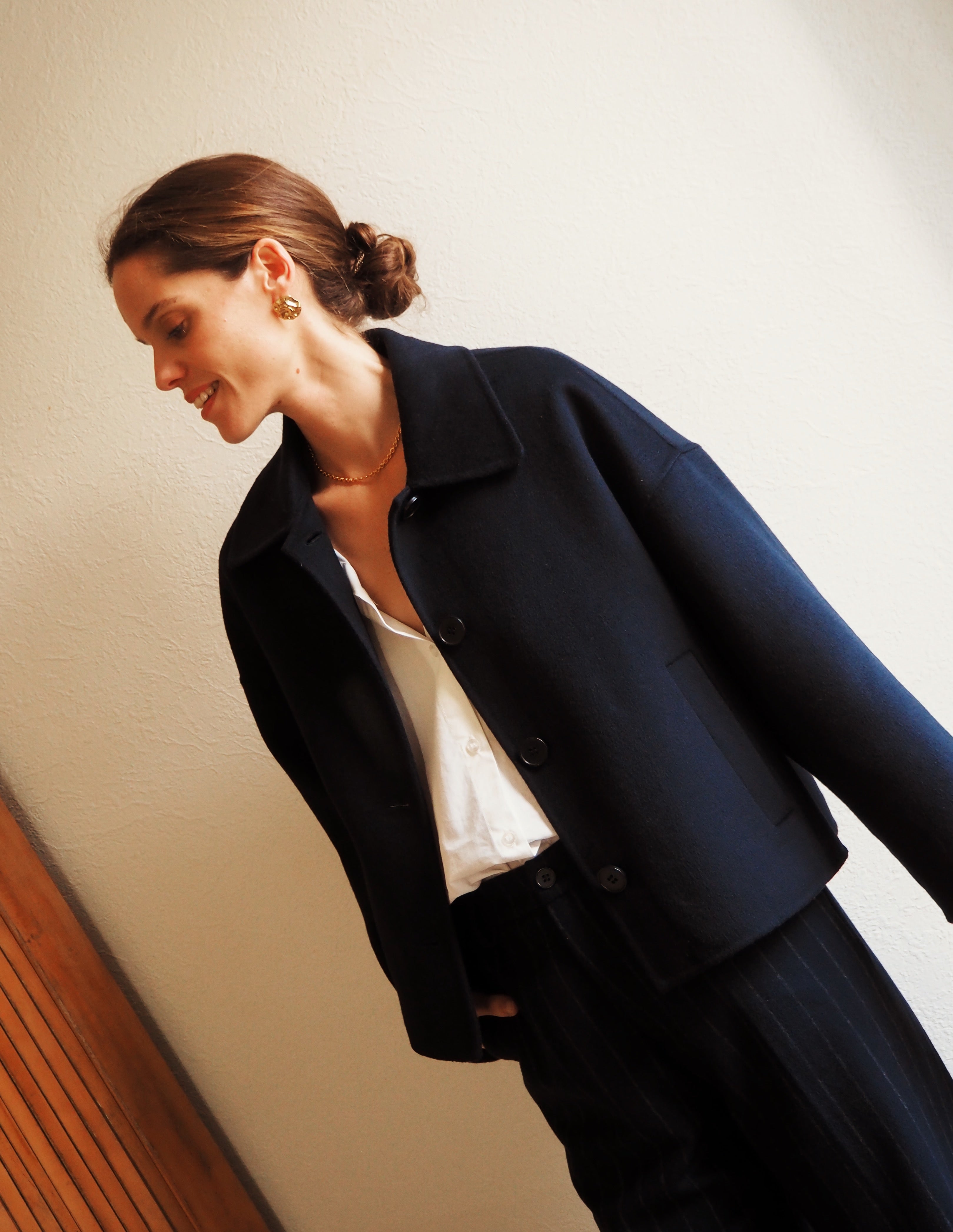 Caban double face Marine