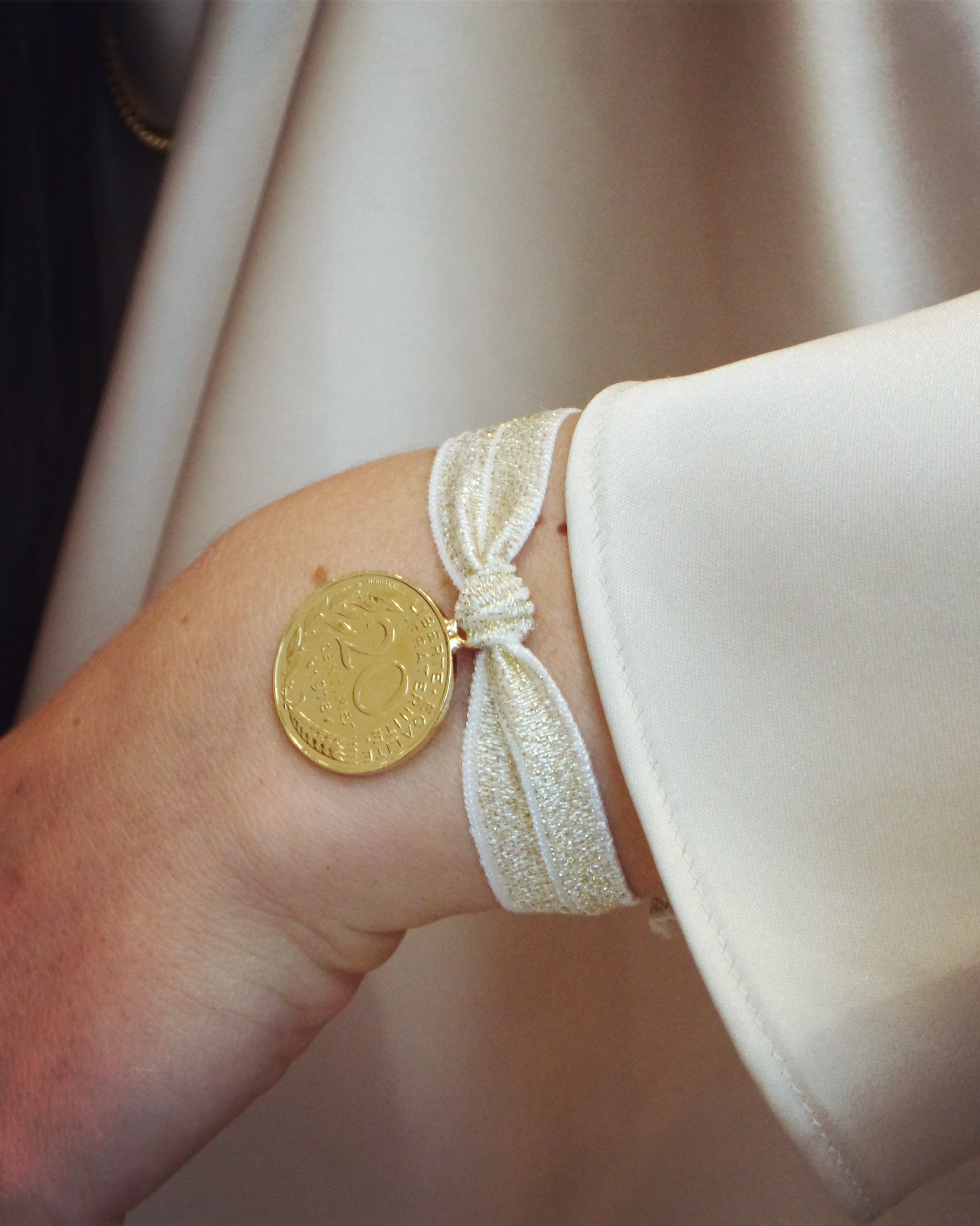 L'élastiqué Glitter Ivoire