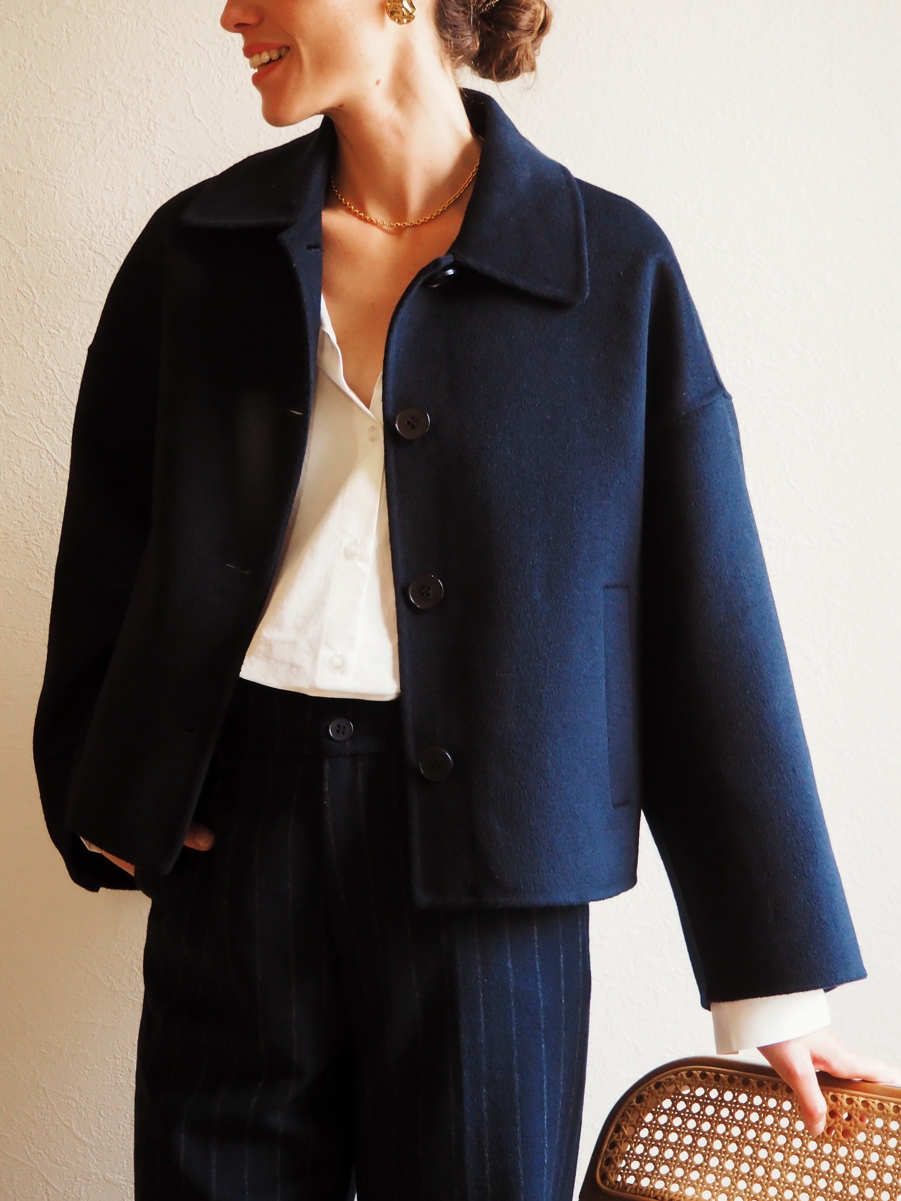 Caban double face Marine