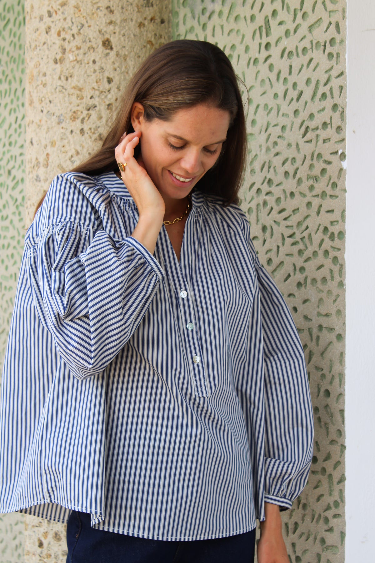 Blouse Emmanuelle Bleue