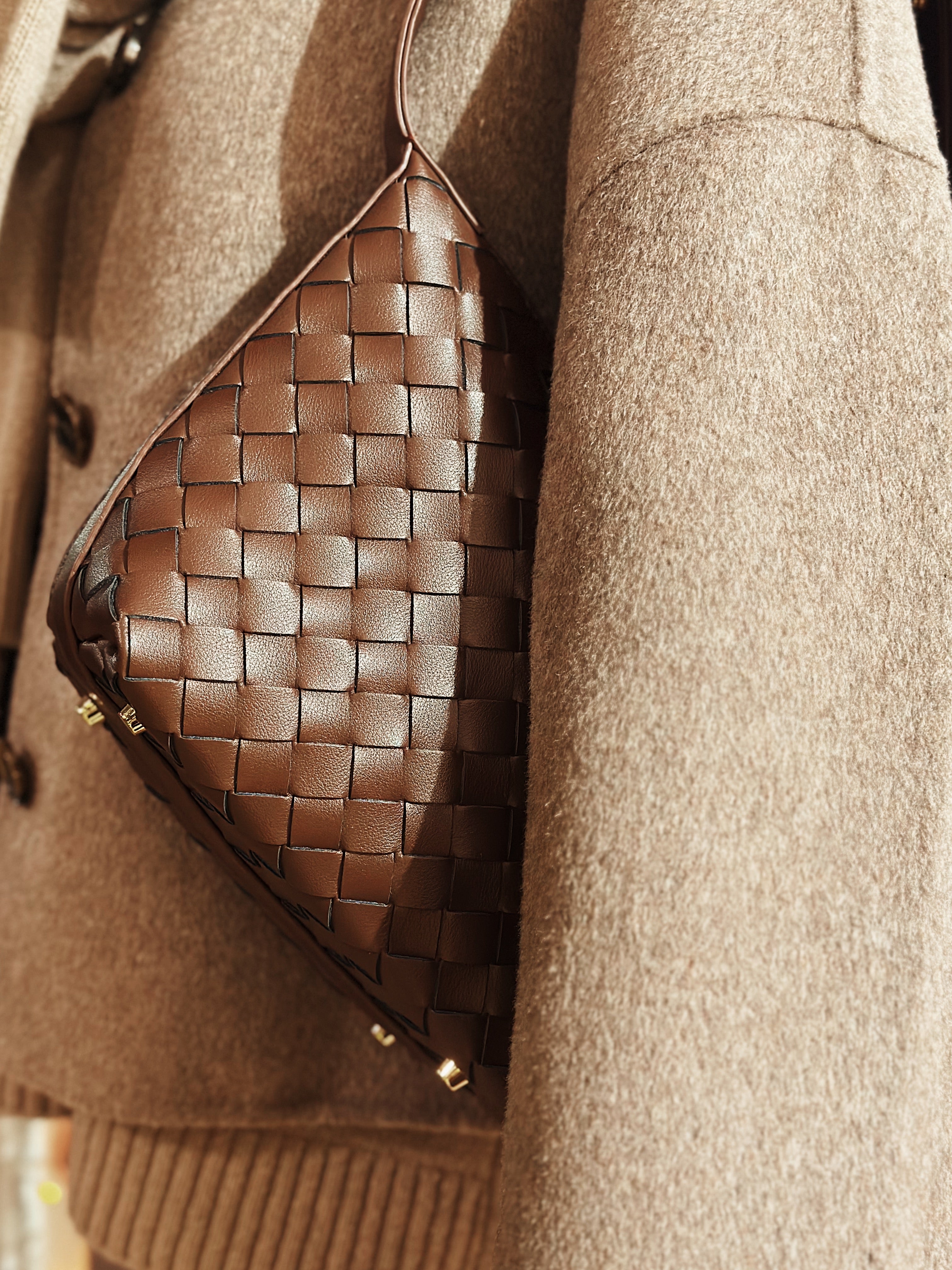 Pochette Tressée chocolat