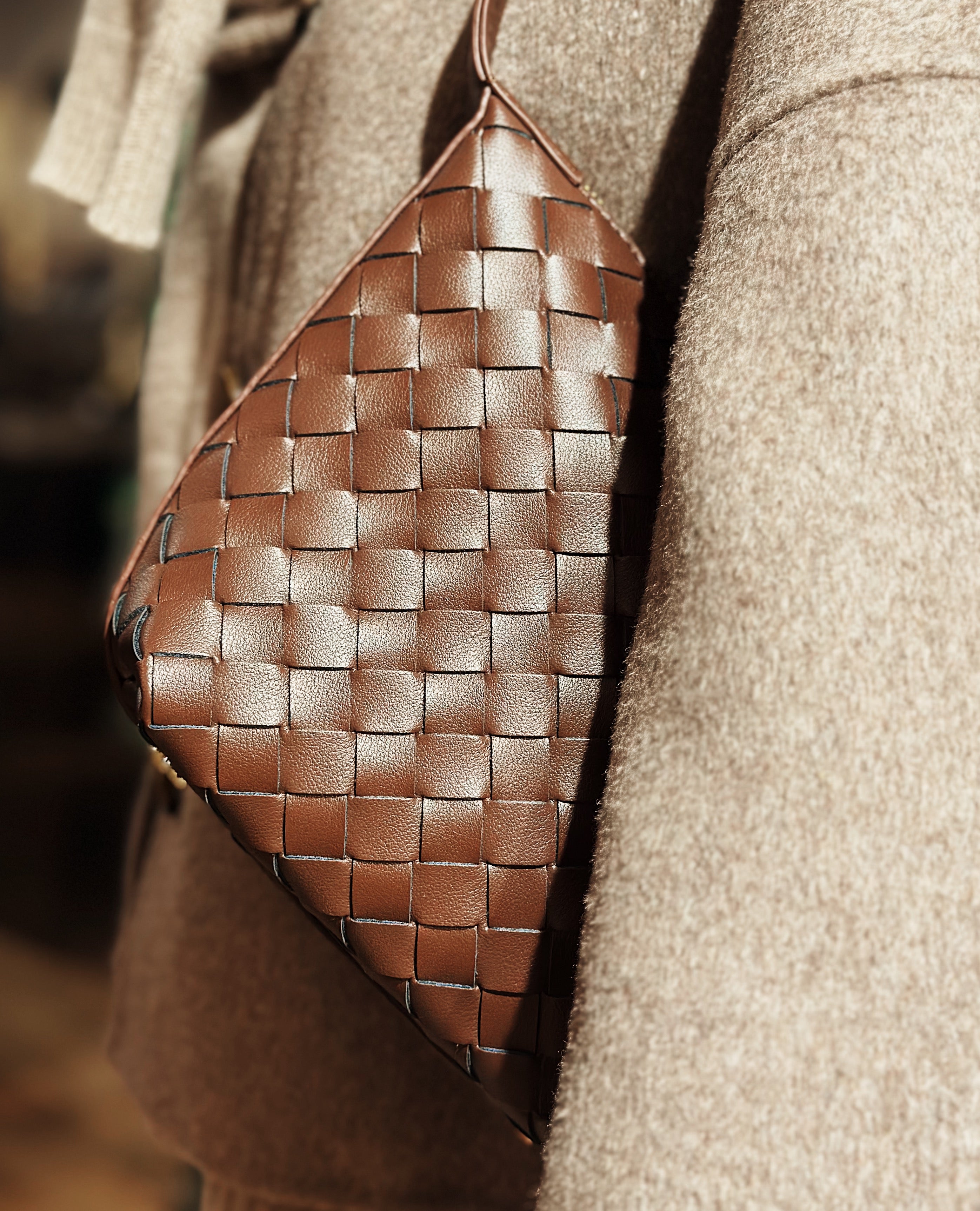 Pochette Tressée chocolat