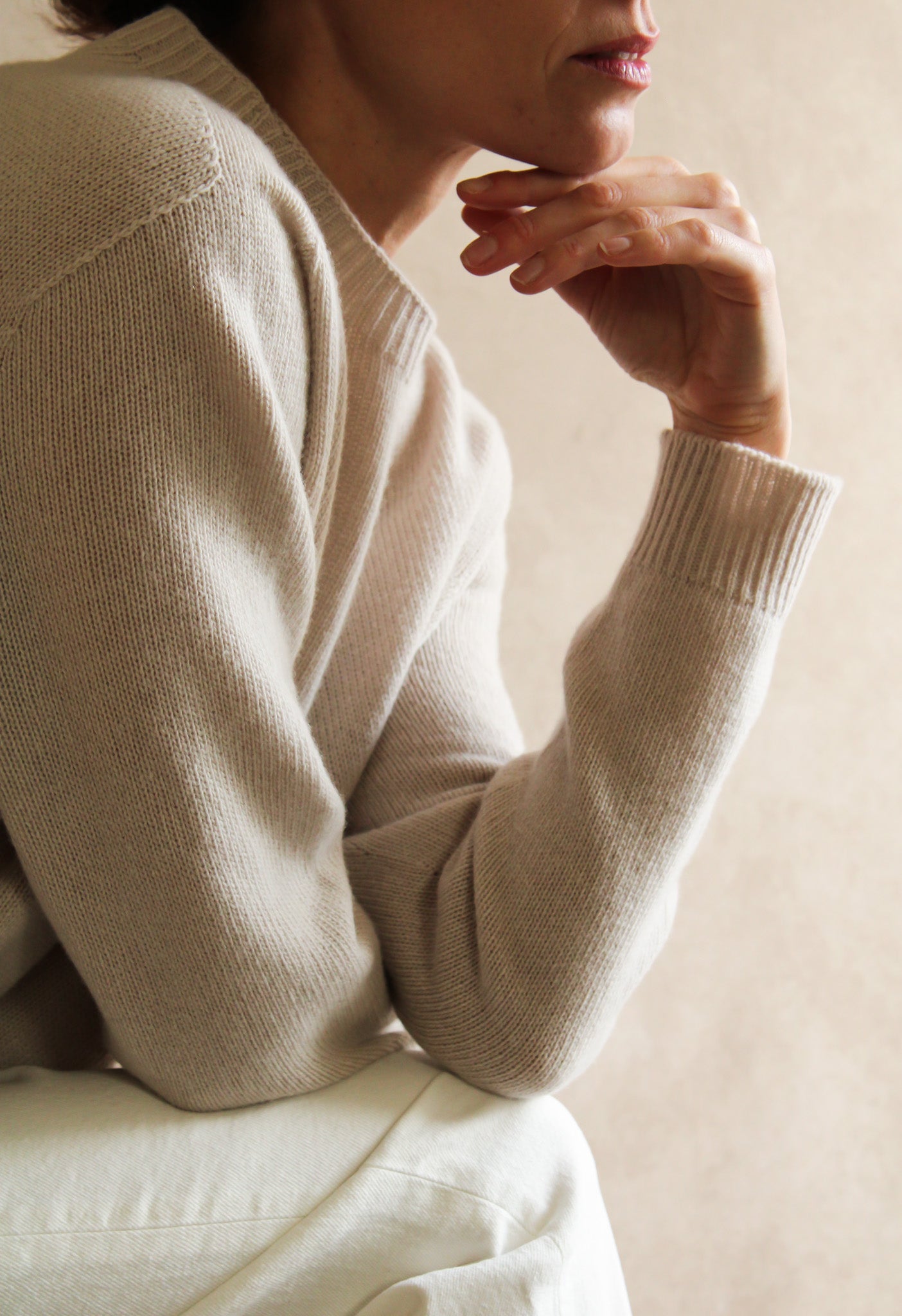 Le pull col Rond Poudre