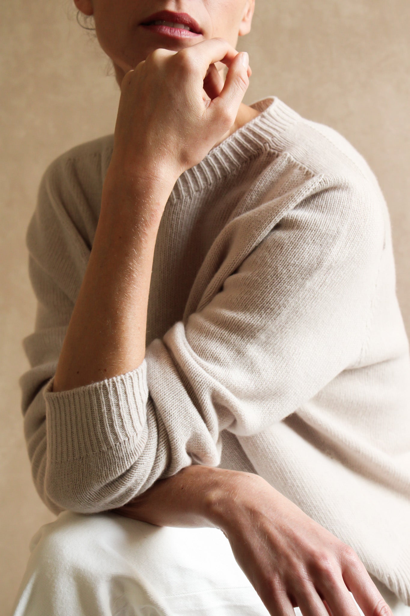 Le pull col Rond Poudre