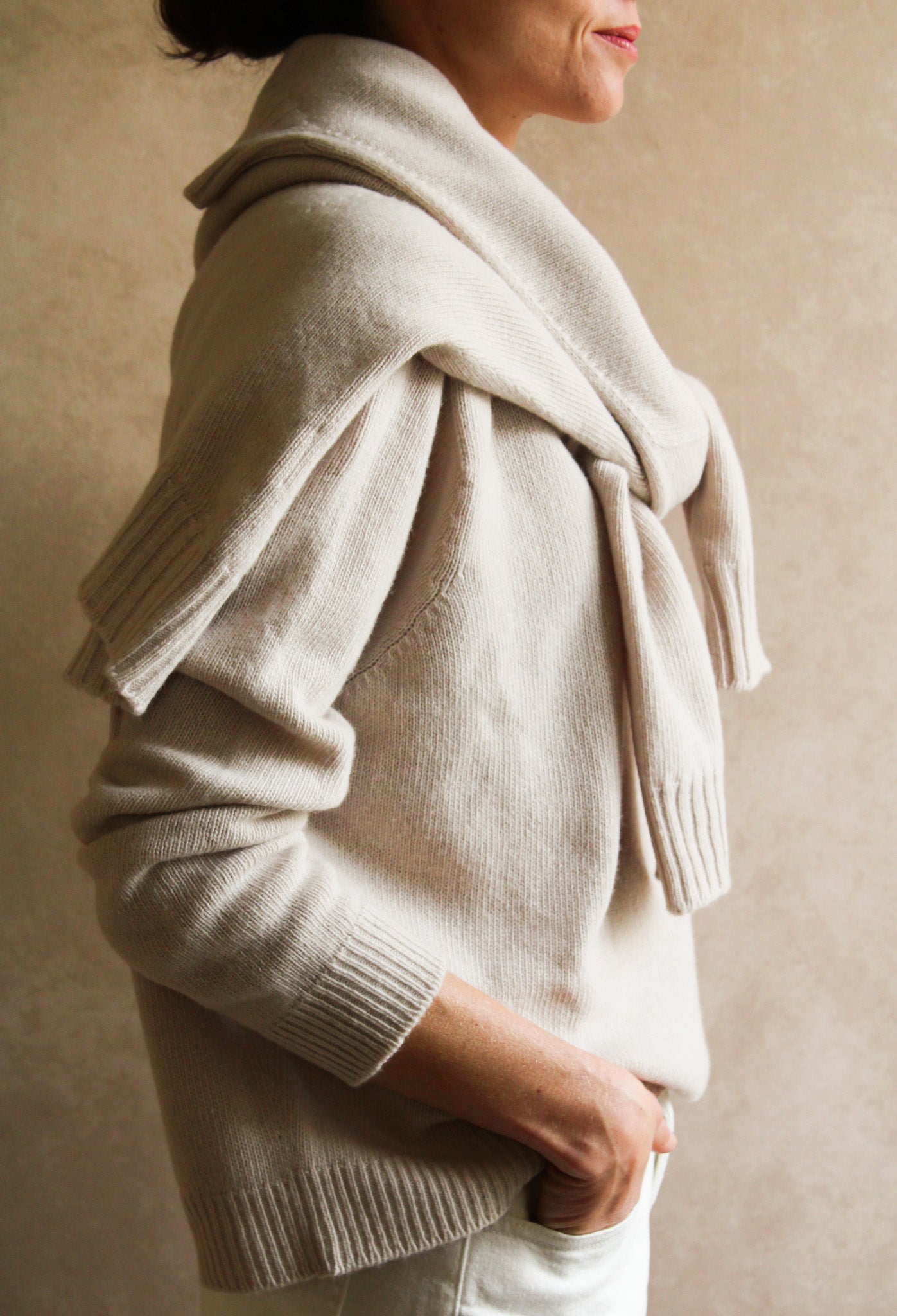 Le Pull col Roulé Poudre