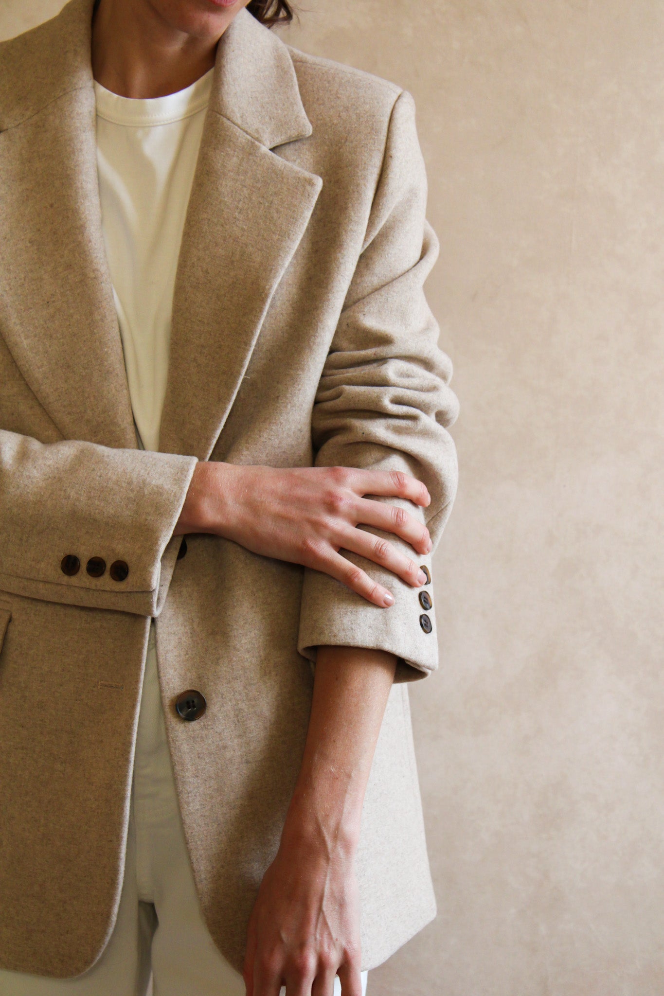 Blazer laine Beige