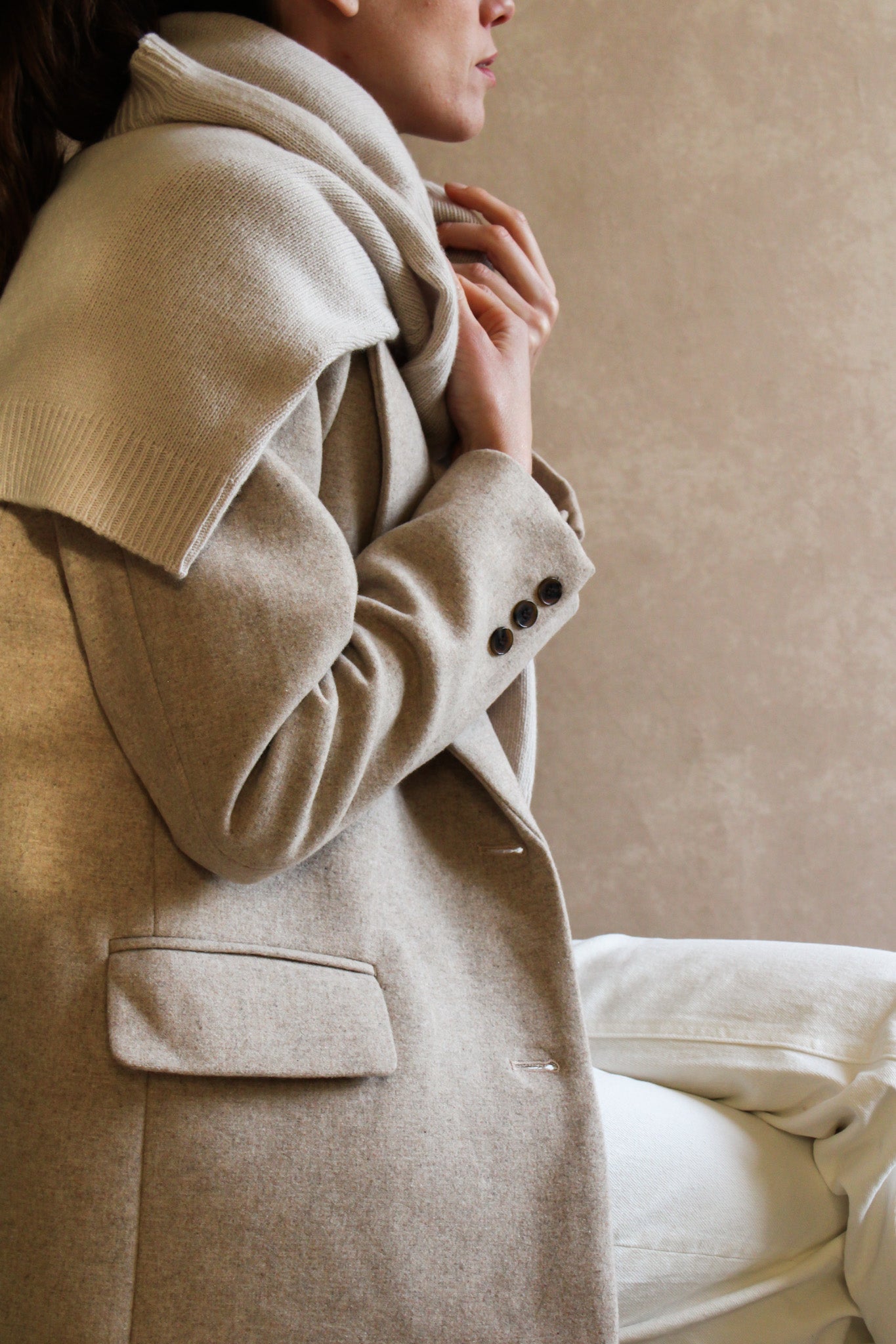 Blazer laine Beige