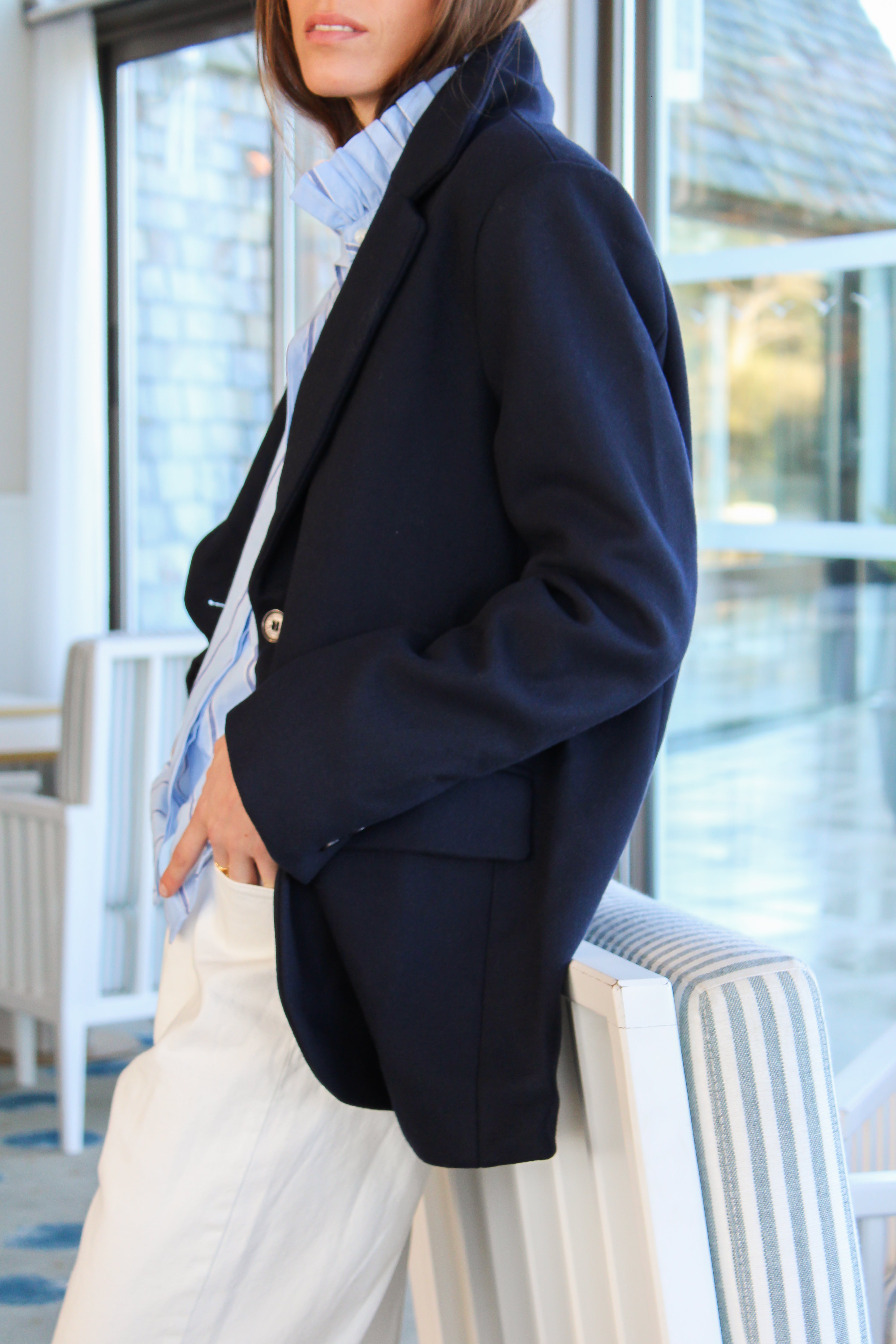 Blazer laine Marine