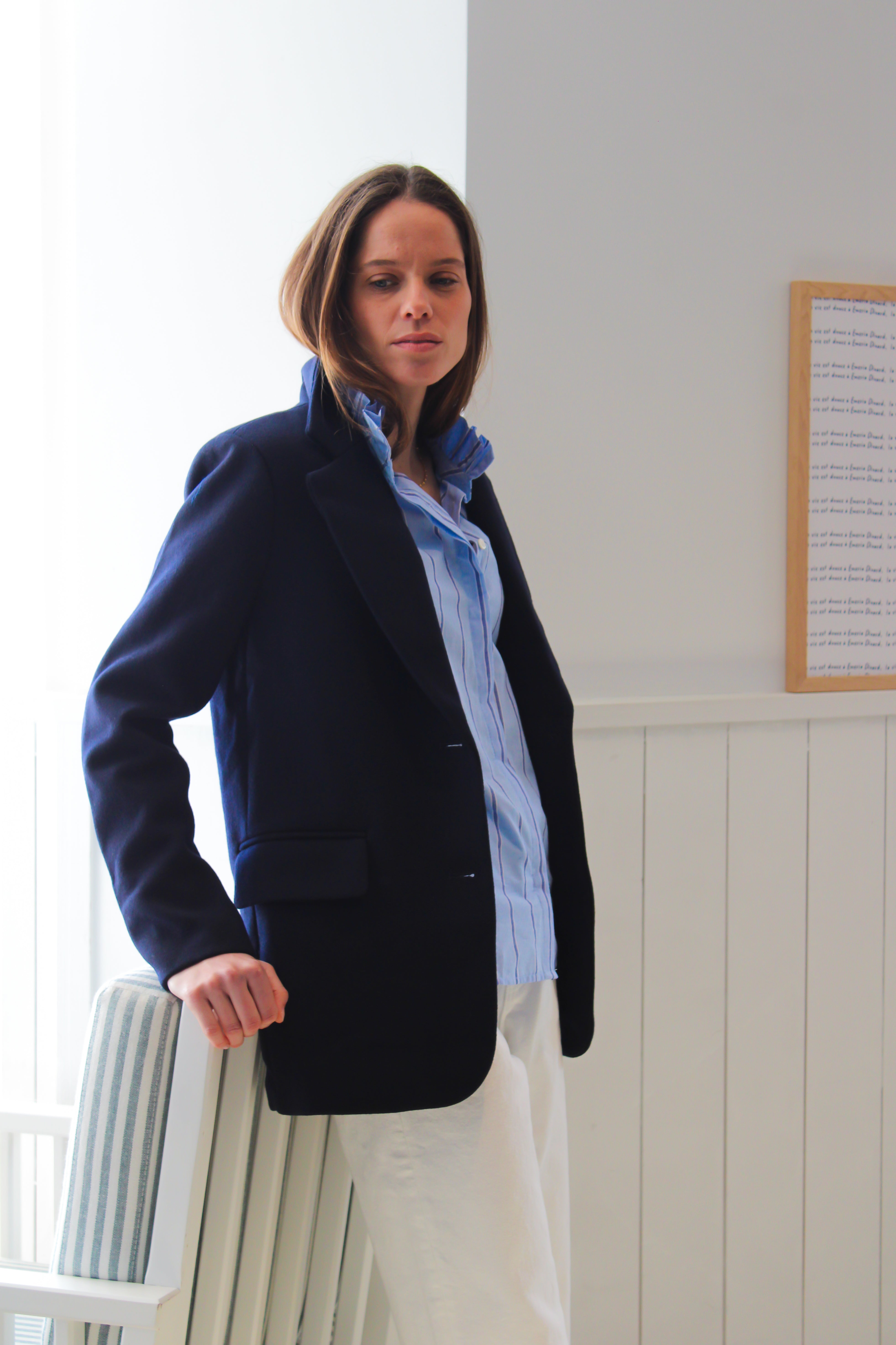 Blazer laine Marine