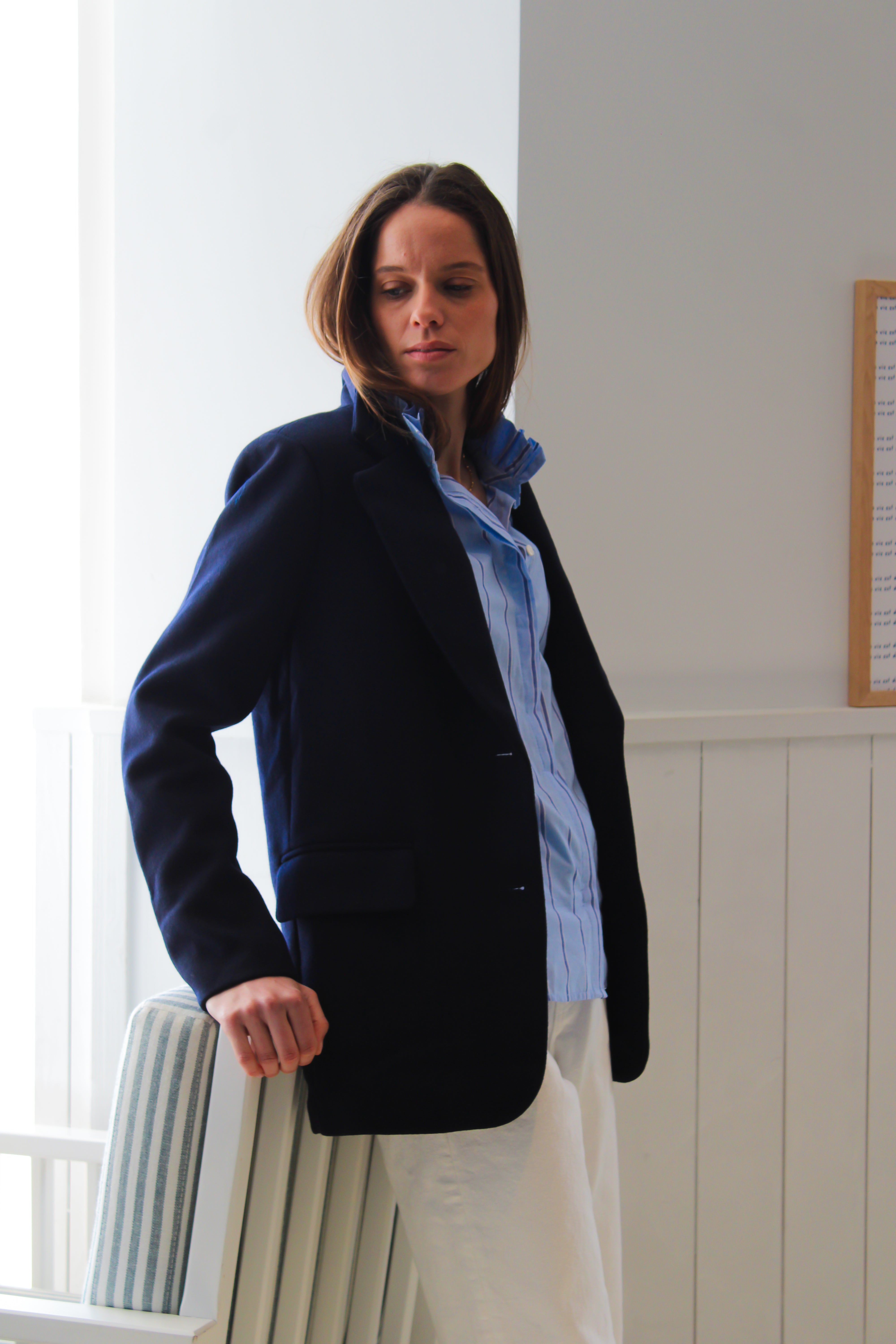 Blazer laine Marine