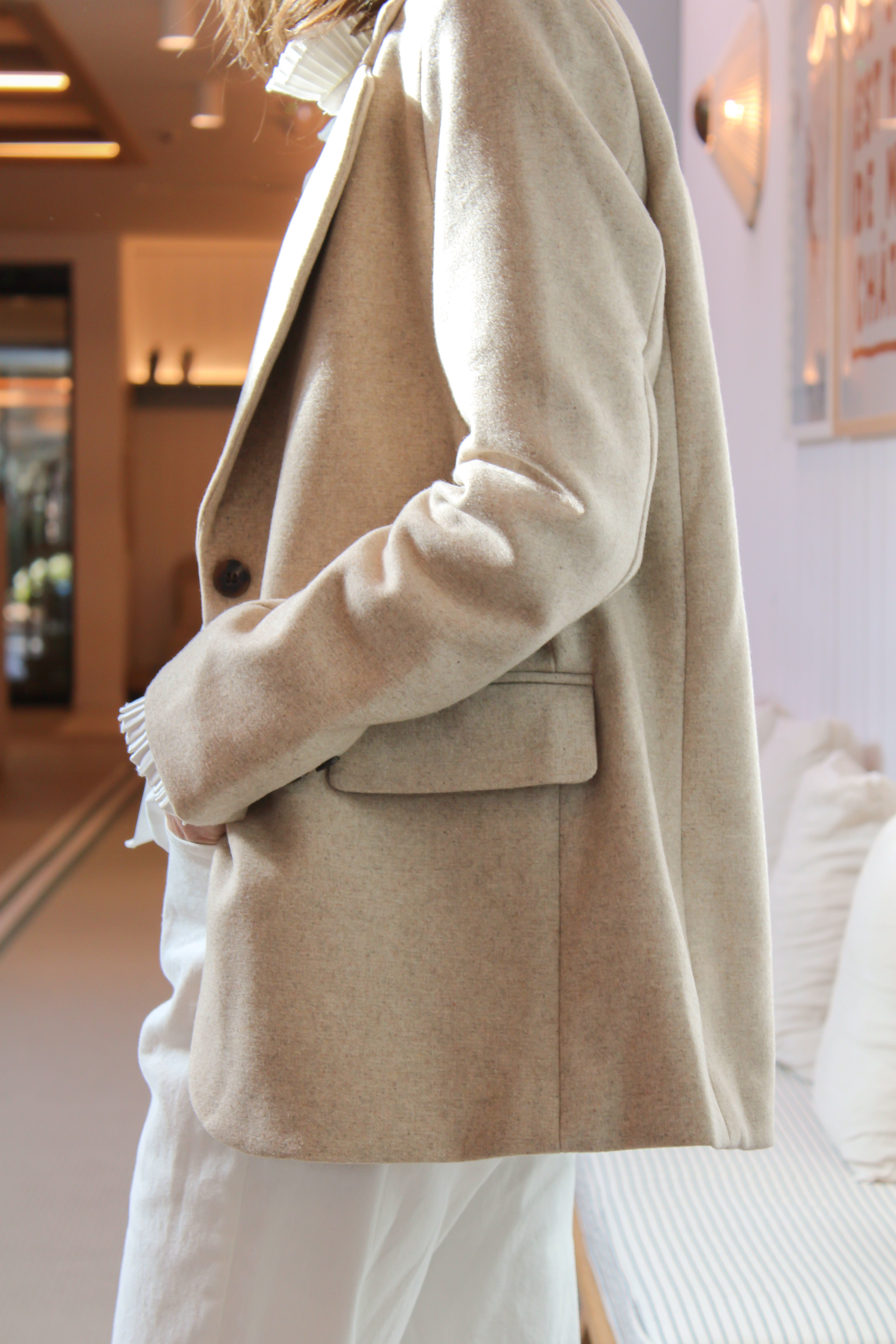 Blazer laine Beige