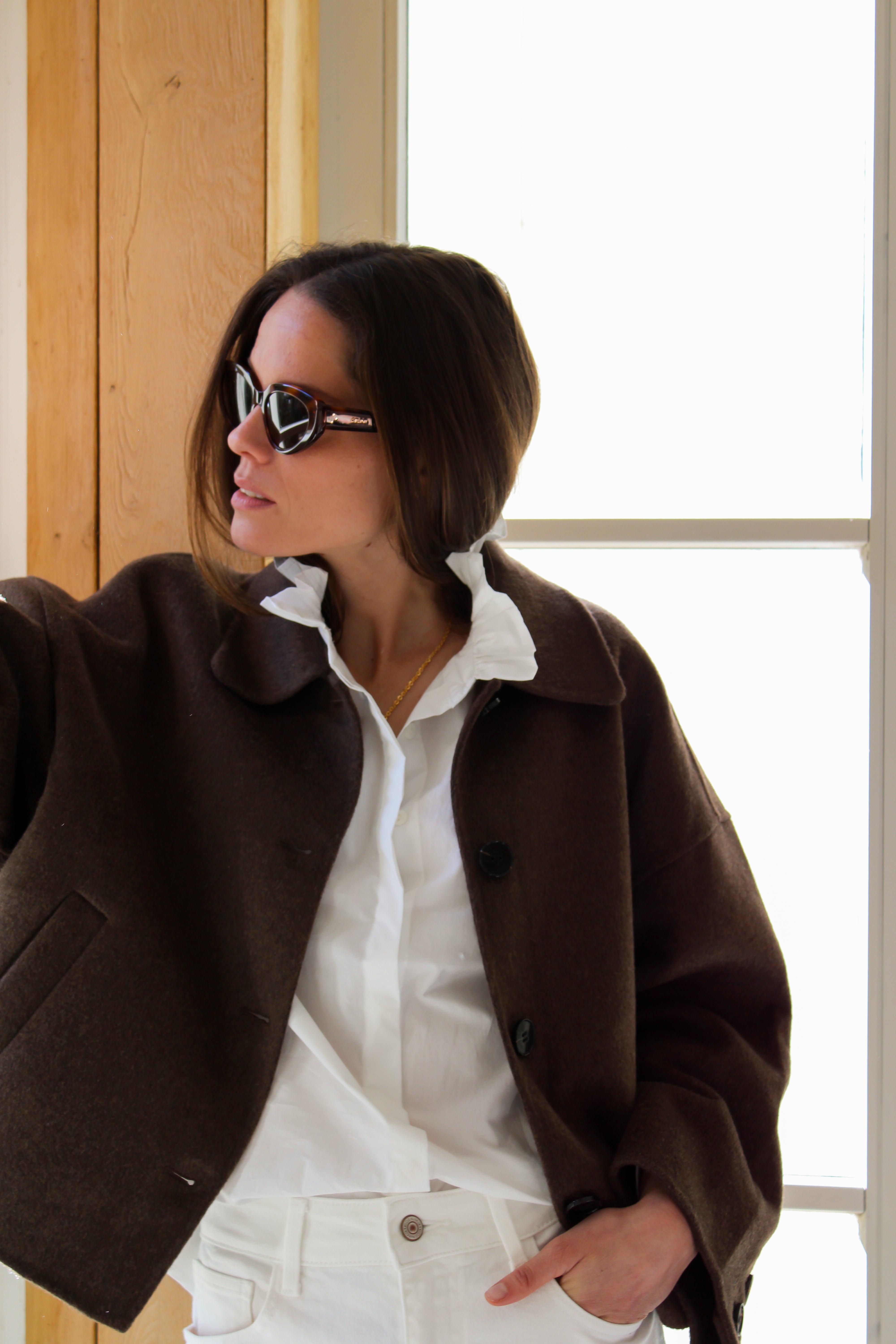 Caban double face Ébène