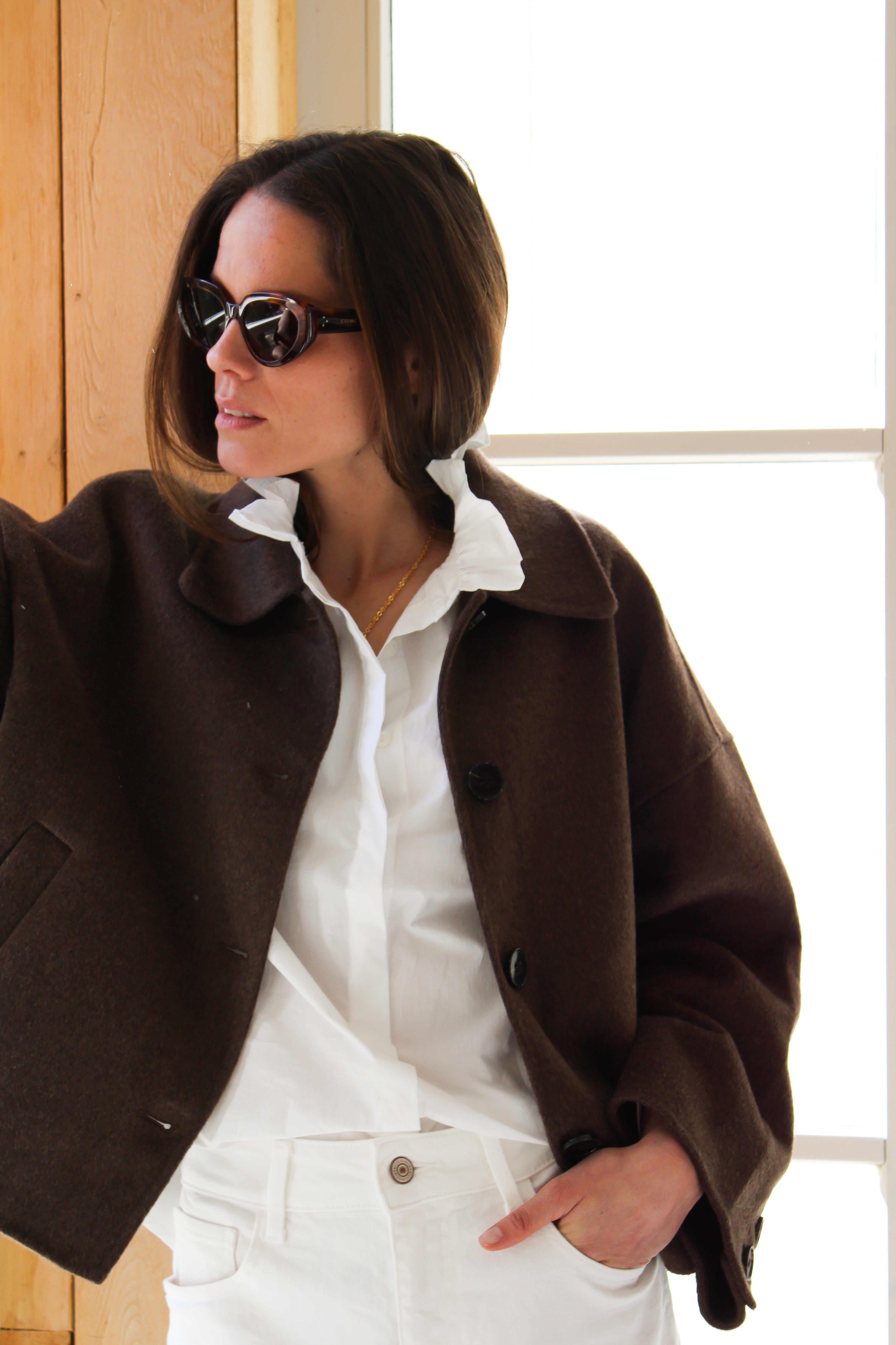 Caban double face Ébène