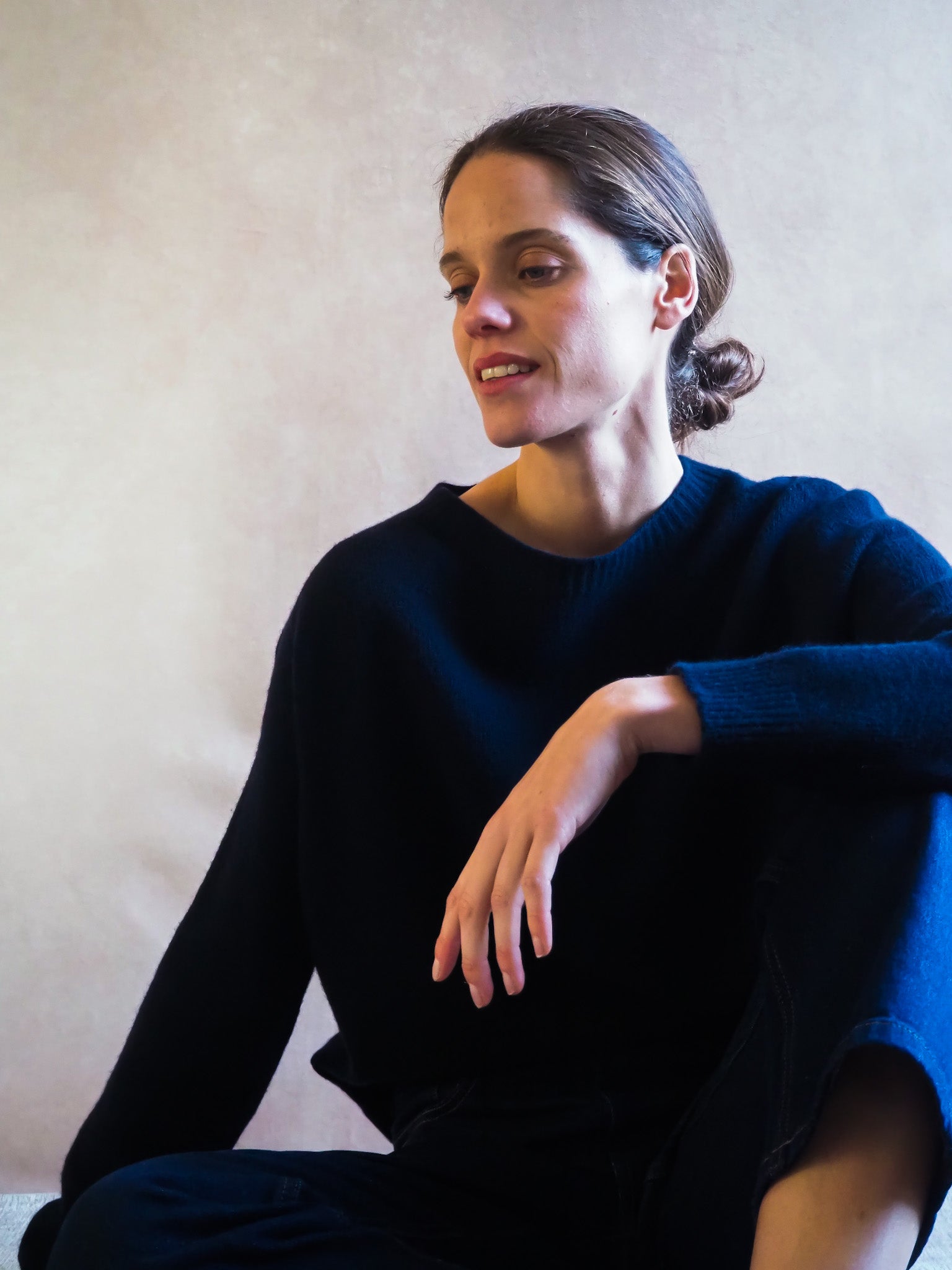 Le pull col Rond Marine