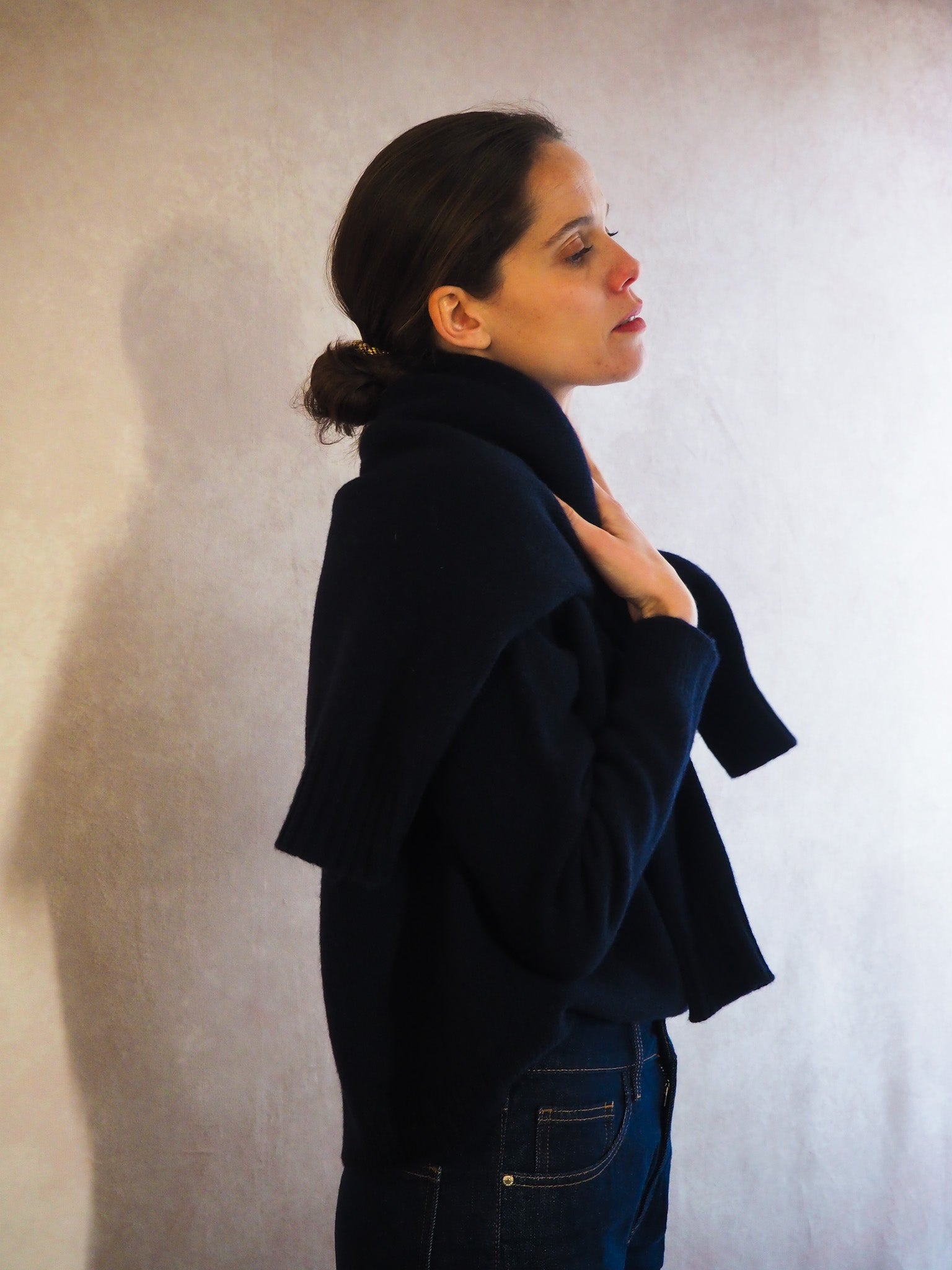 Le Pull col Roulé Marine