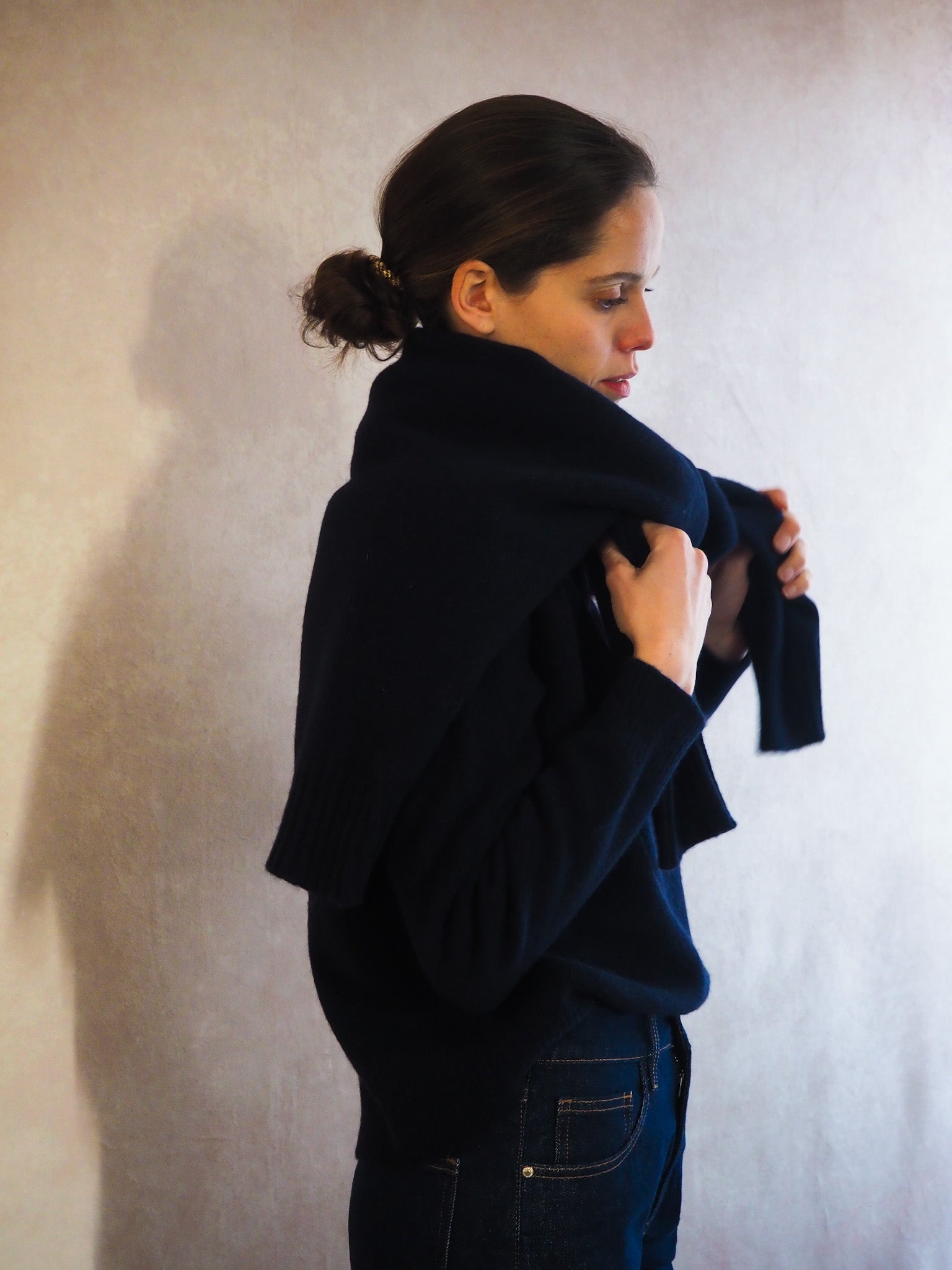 Le Pull col Roulé Marine