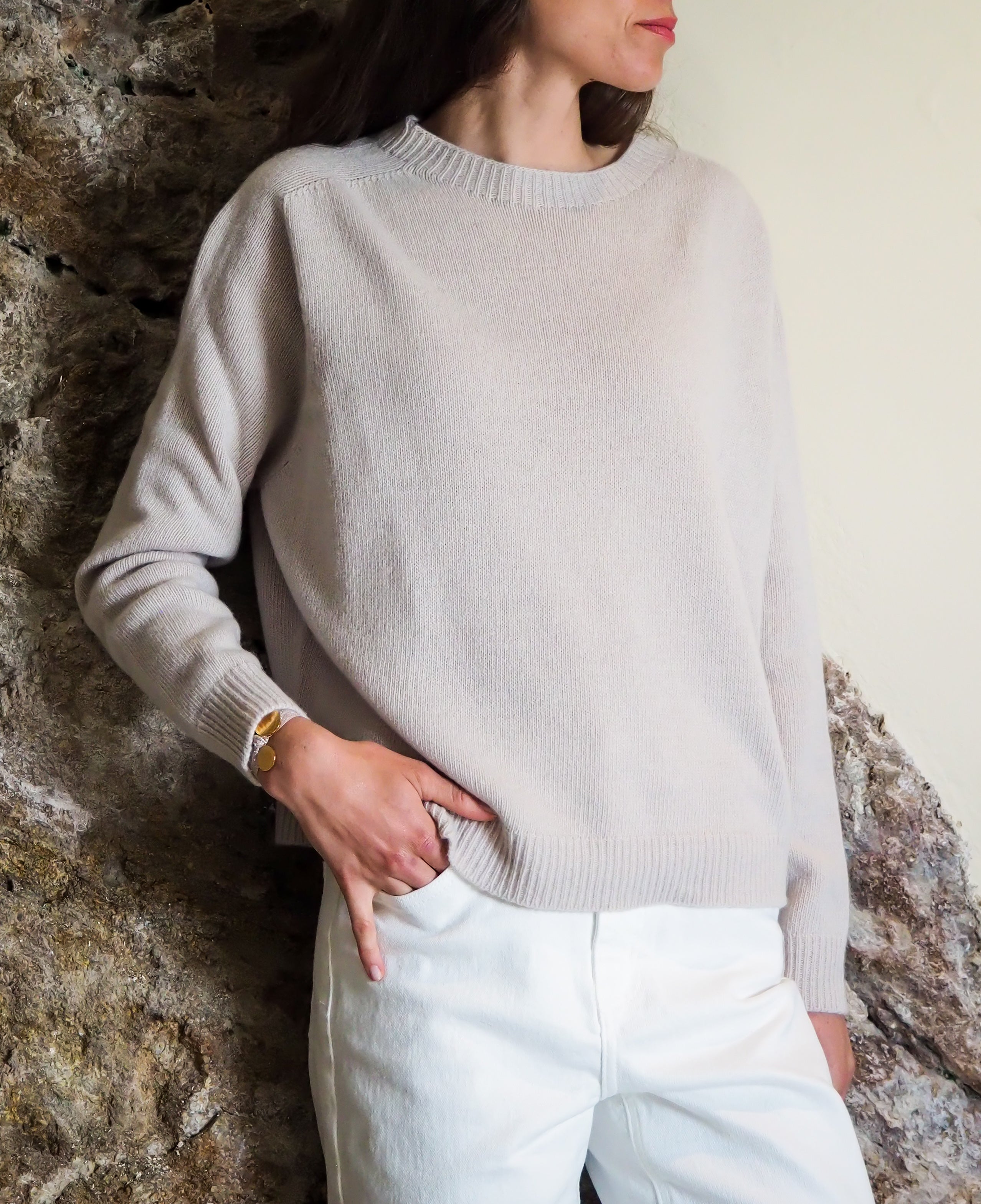Le pull col Rond Poudre