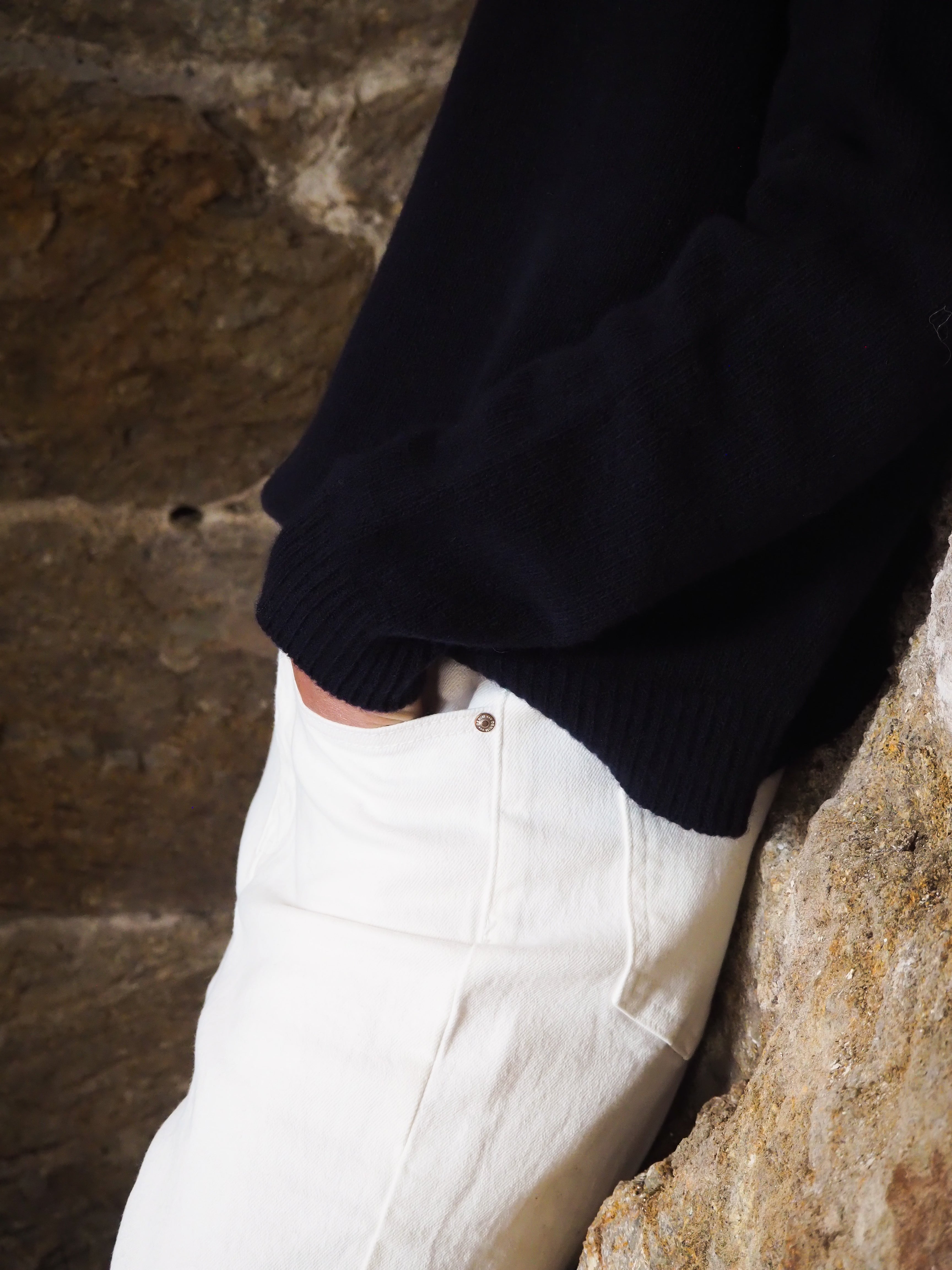 Le pull col Rond Marine