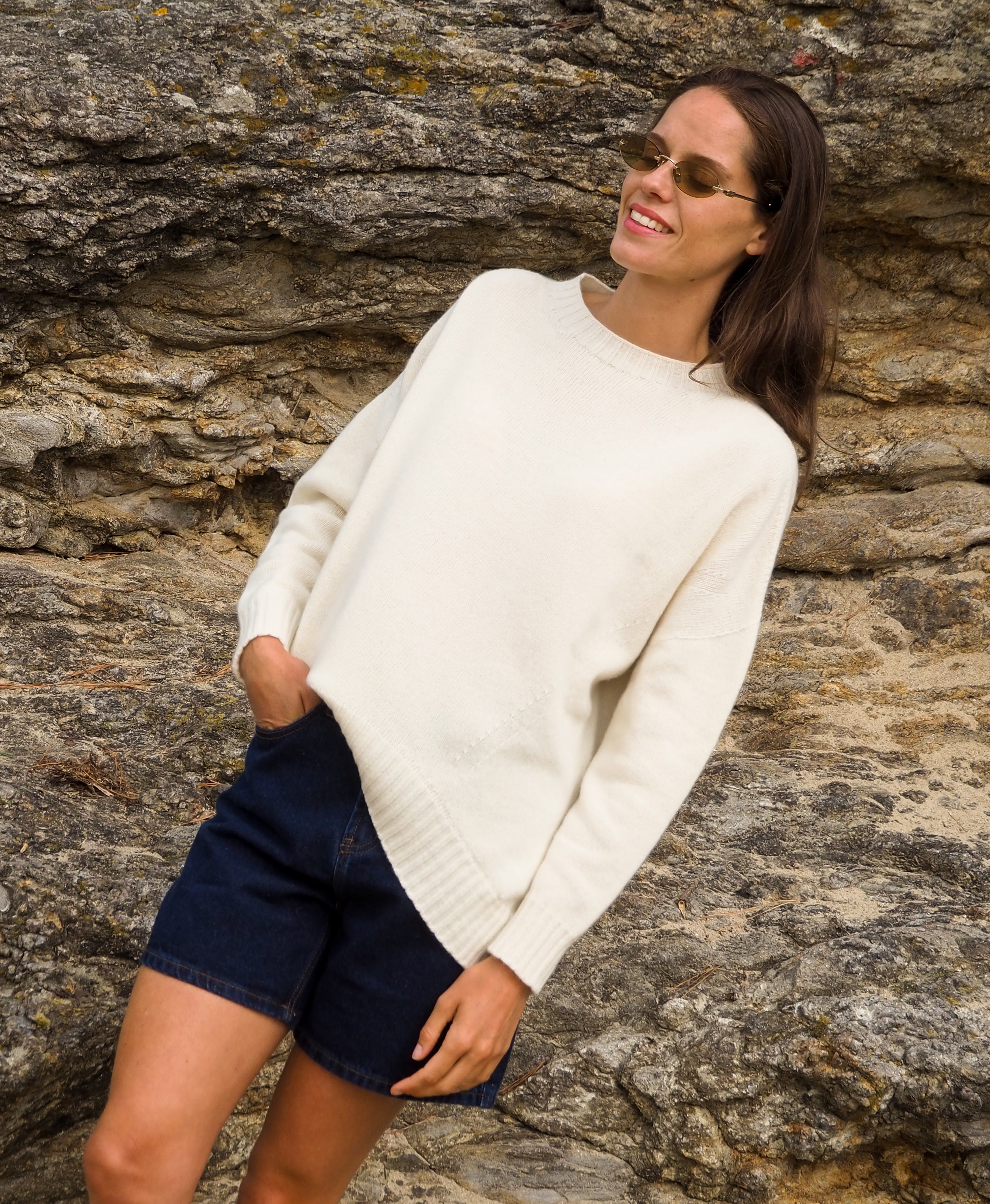 Pull Oversize Écru
