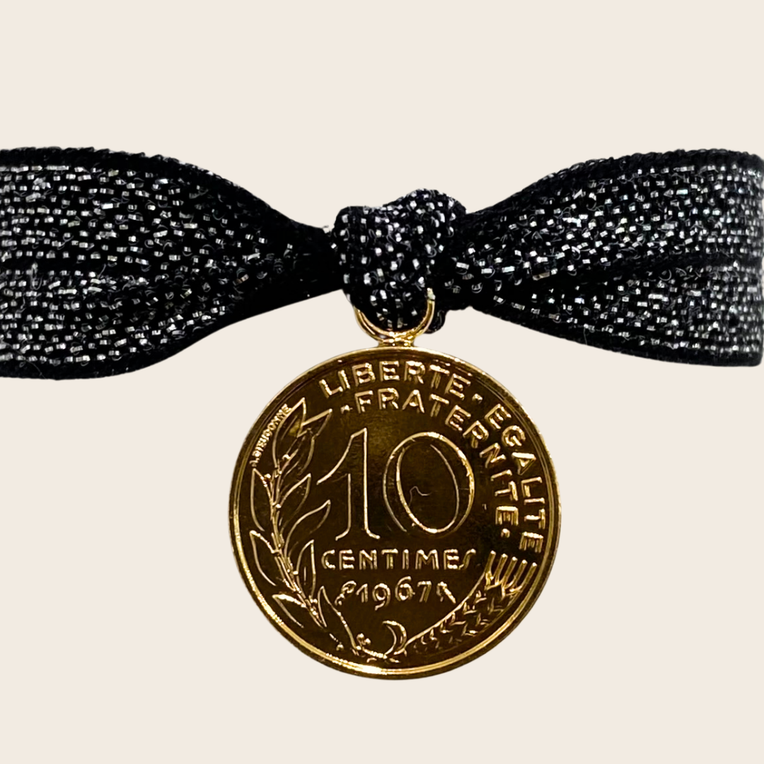 L'élastiqué Glitter Noir argenté