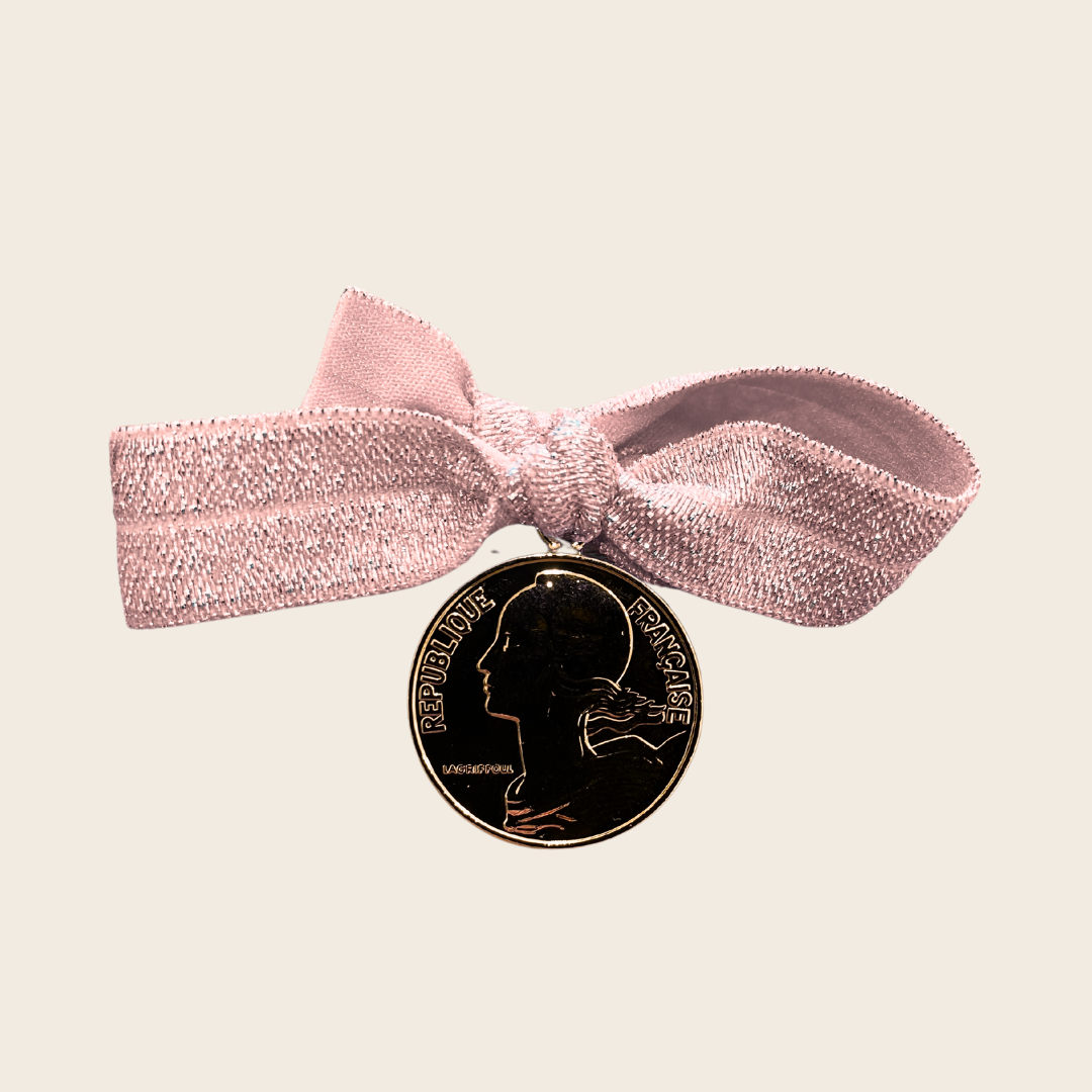 L'élastiqué Glitter Rose pâle