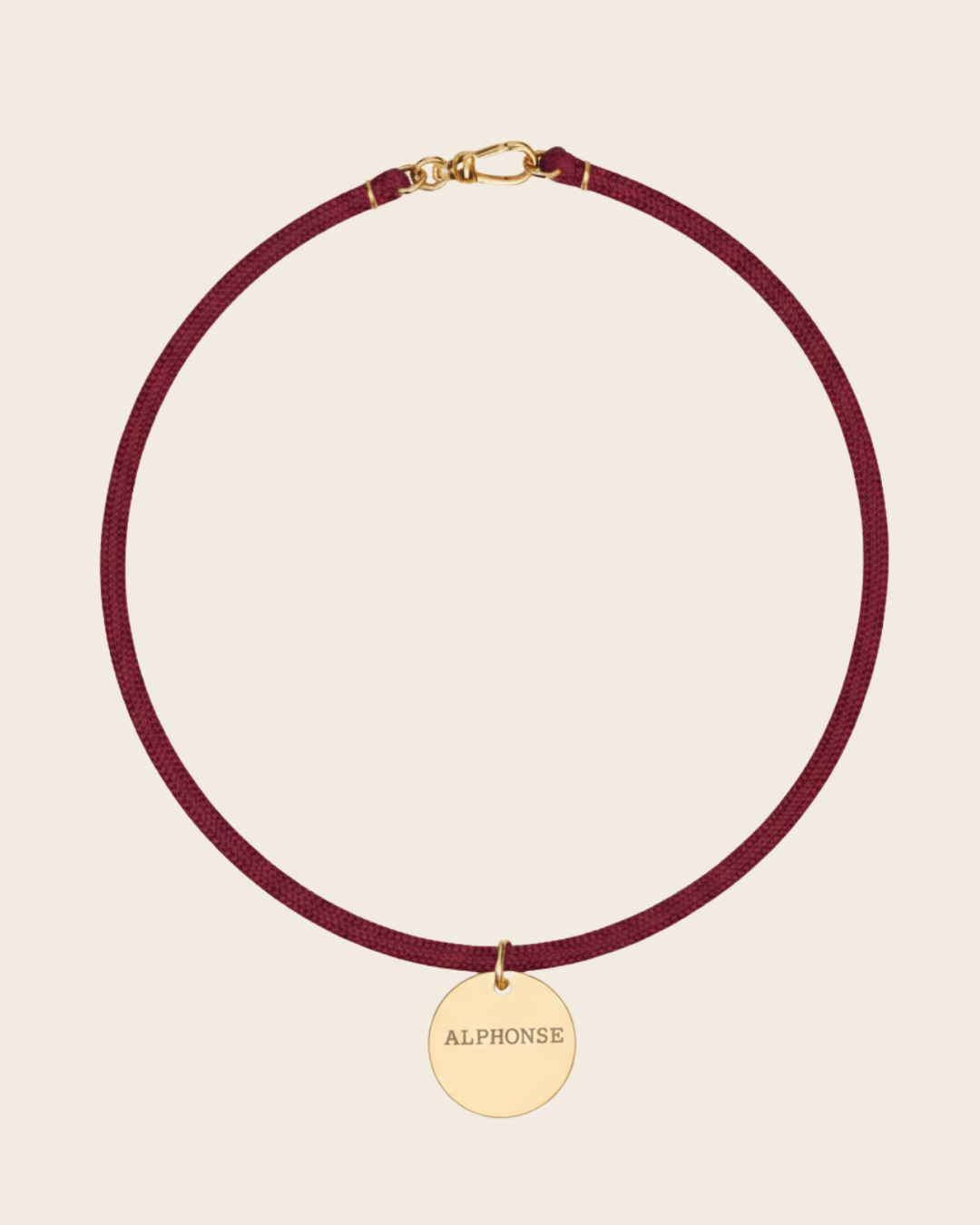 Collier médaille gravée Framboise
