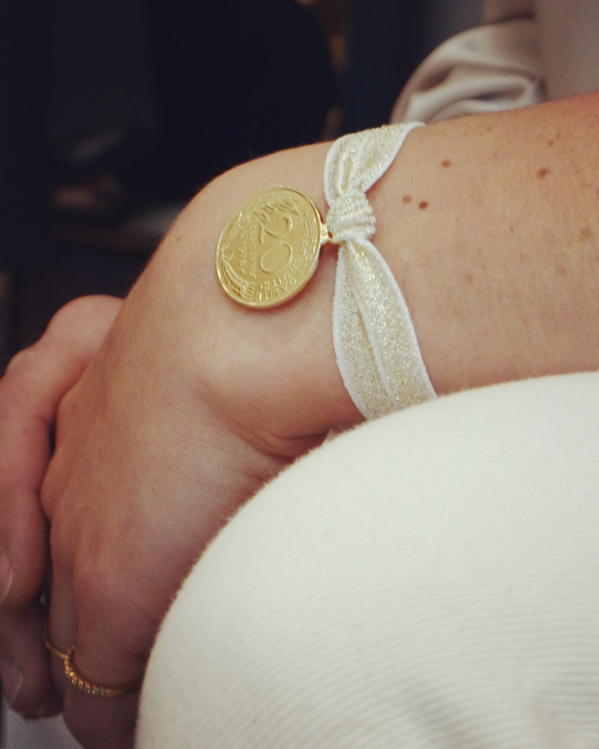 L'élastiqué Glitter Ivoire