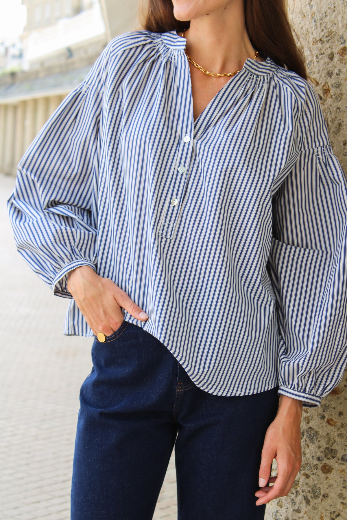 Blouse Emmanuelle Bleue