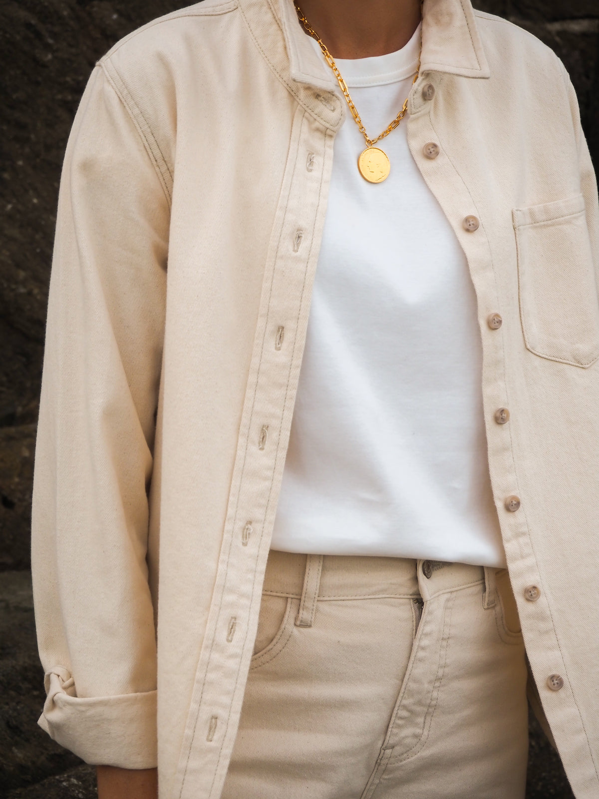 Chemise jean's Écru