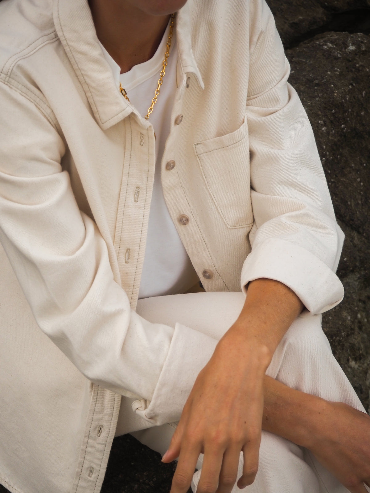 Chemise jean's Écru