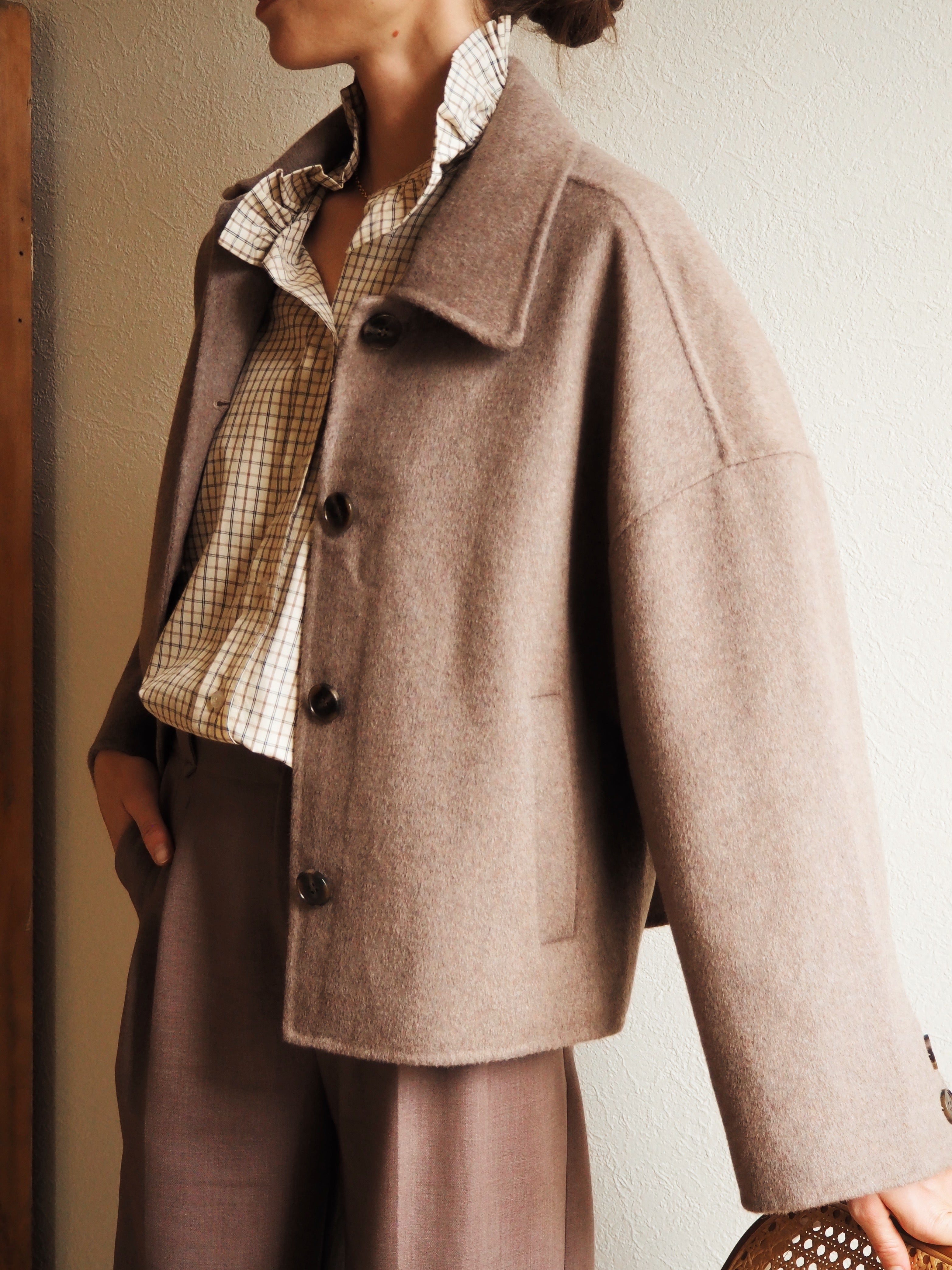 Caban double face Taupe