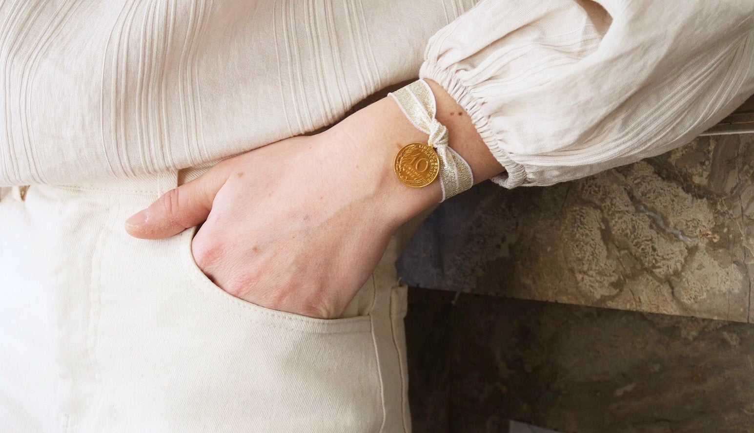 L'élastiqué Glitter Ivoire