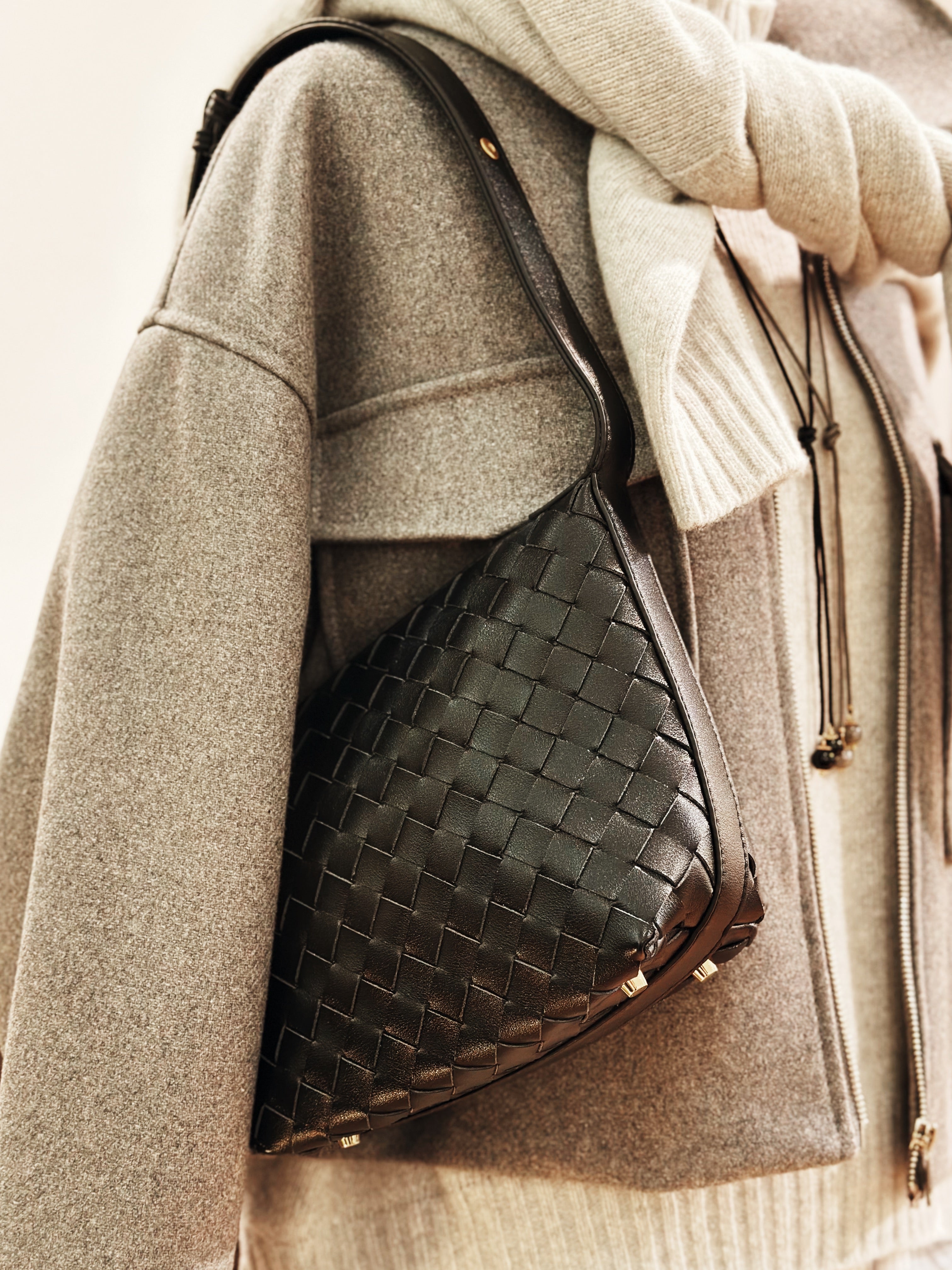 Pochette Tressée noir