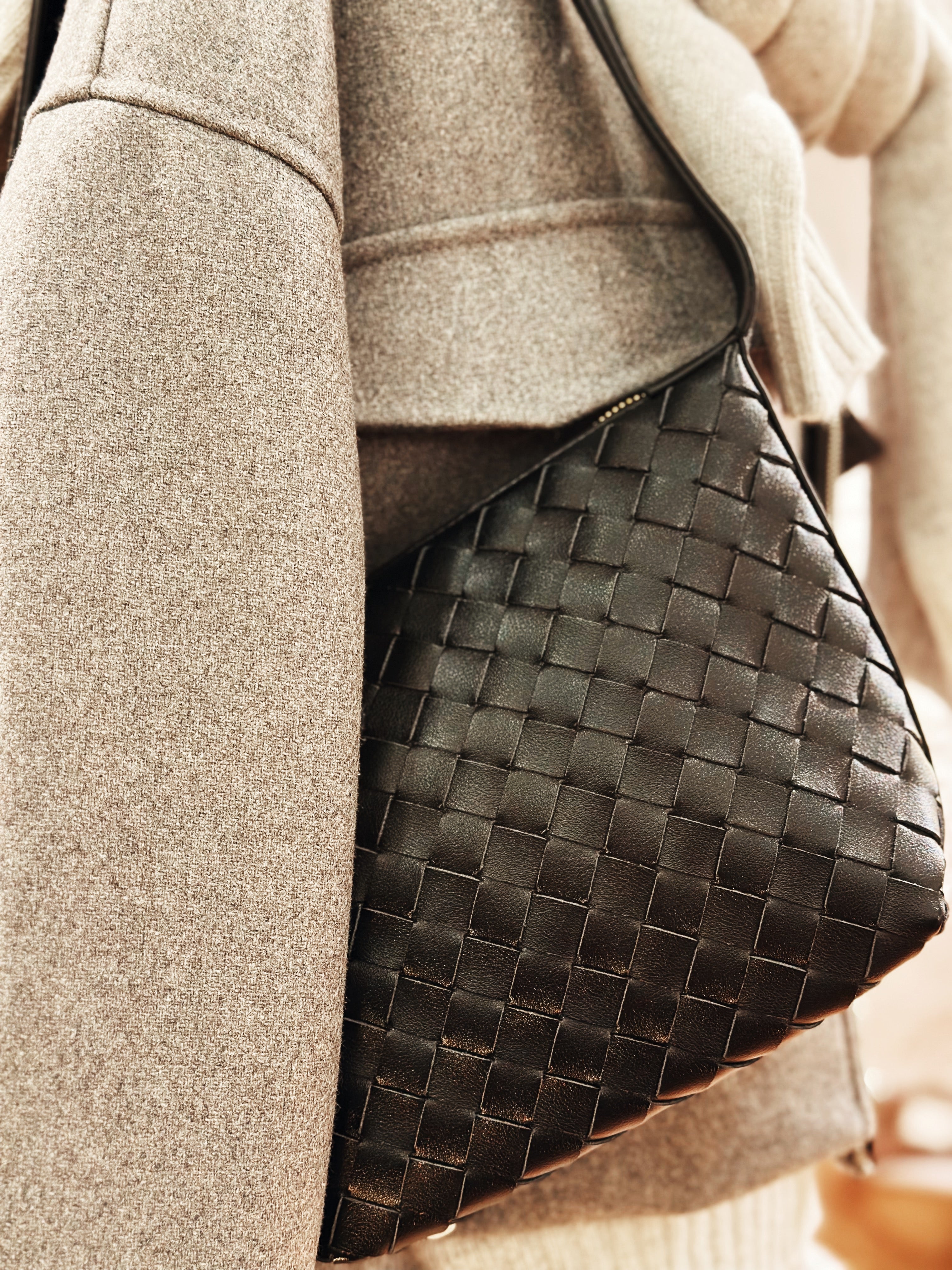 Pochette Tressée noir