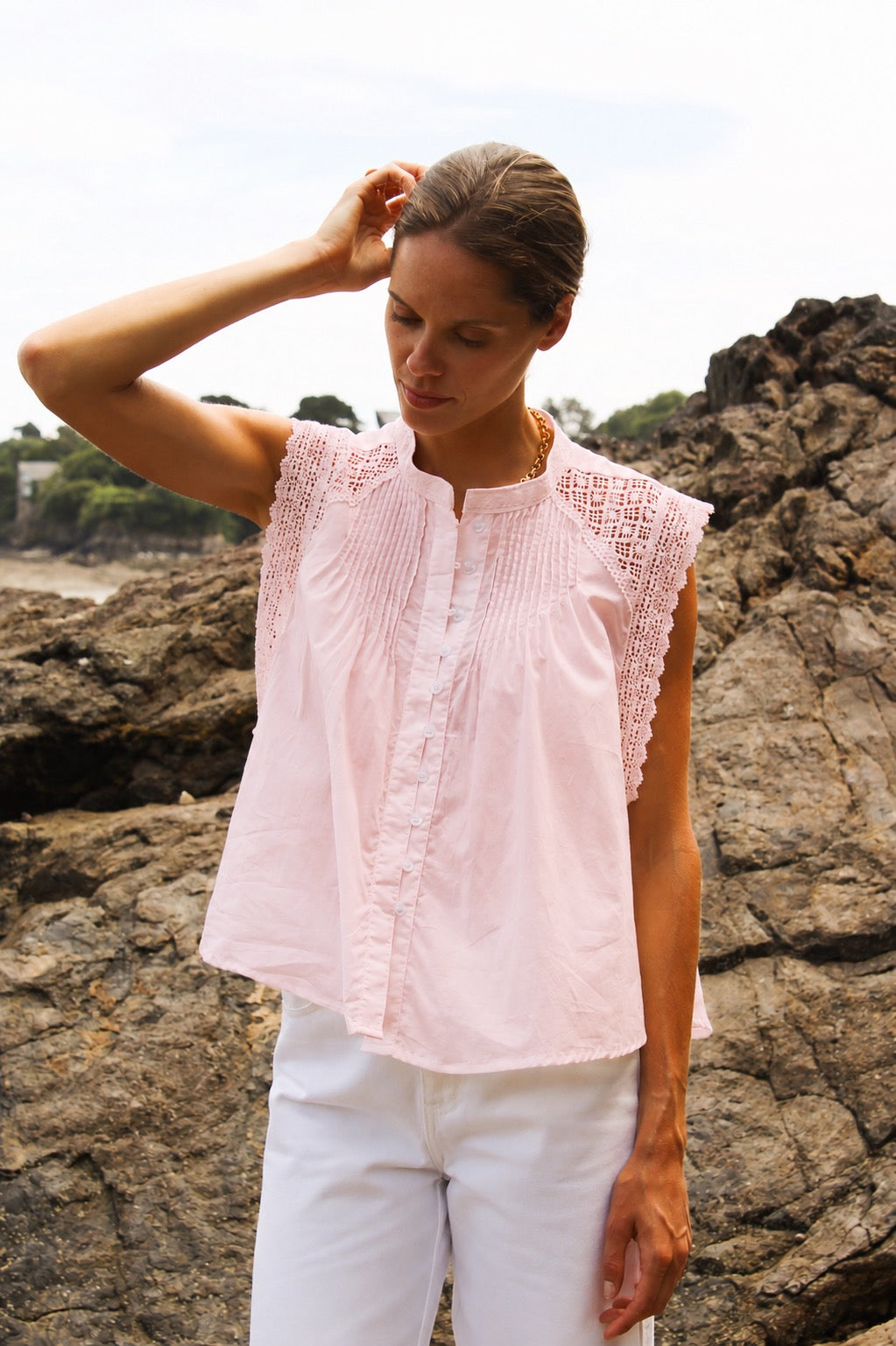 Top Céline rose