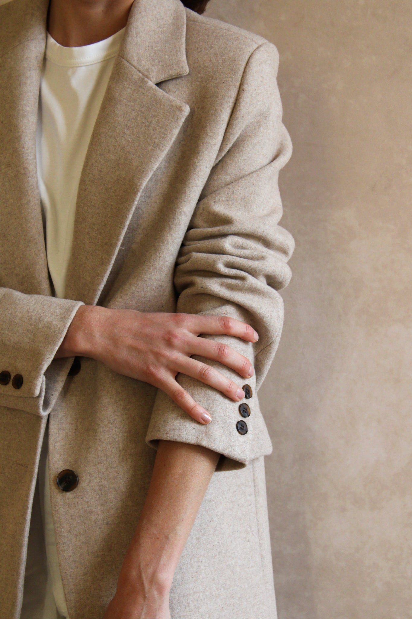 Blazer laine Beige
