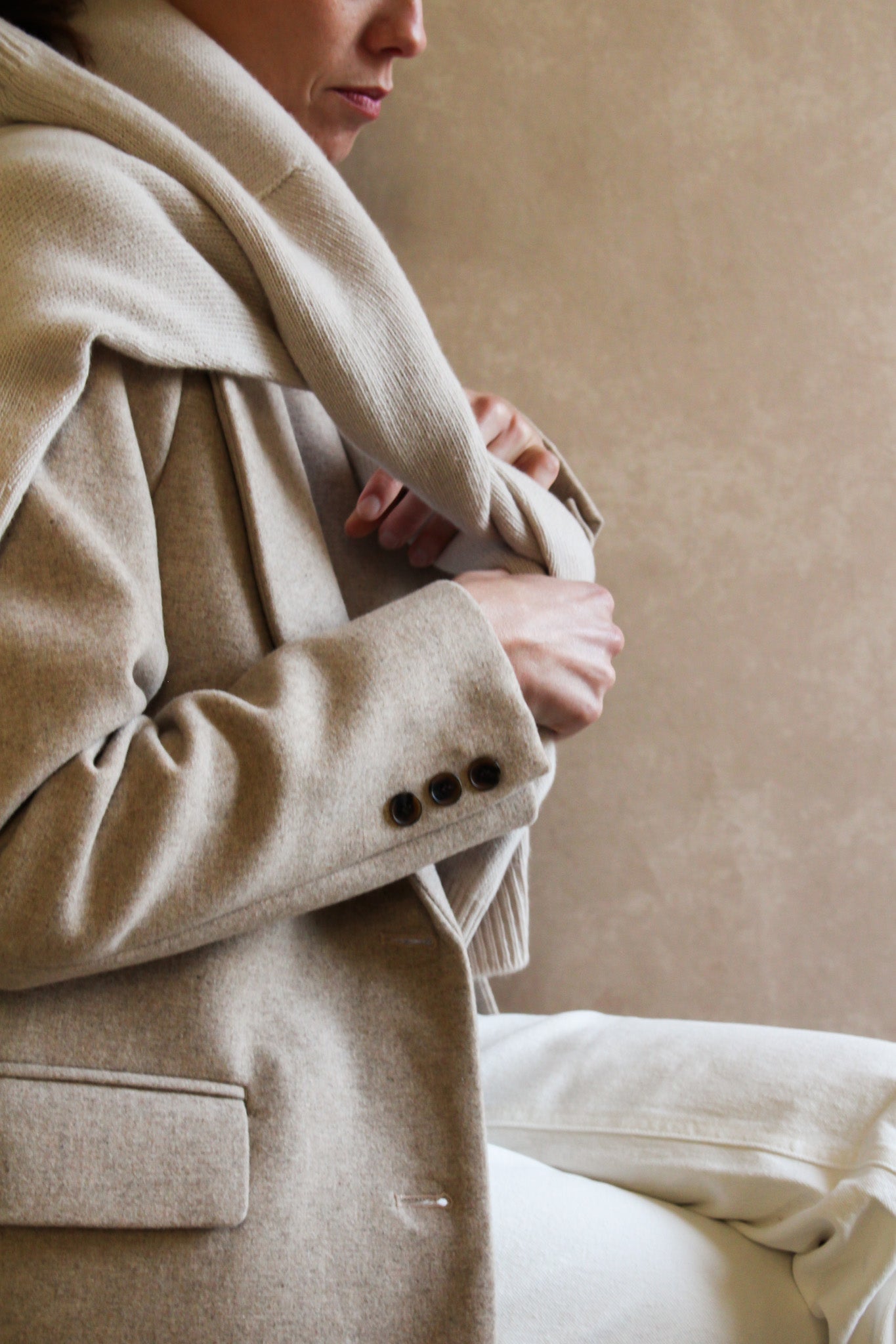 Blazer laine Beige