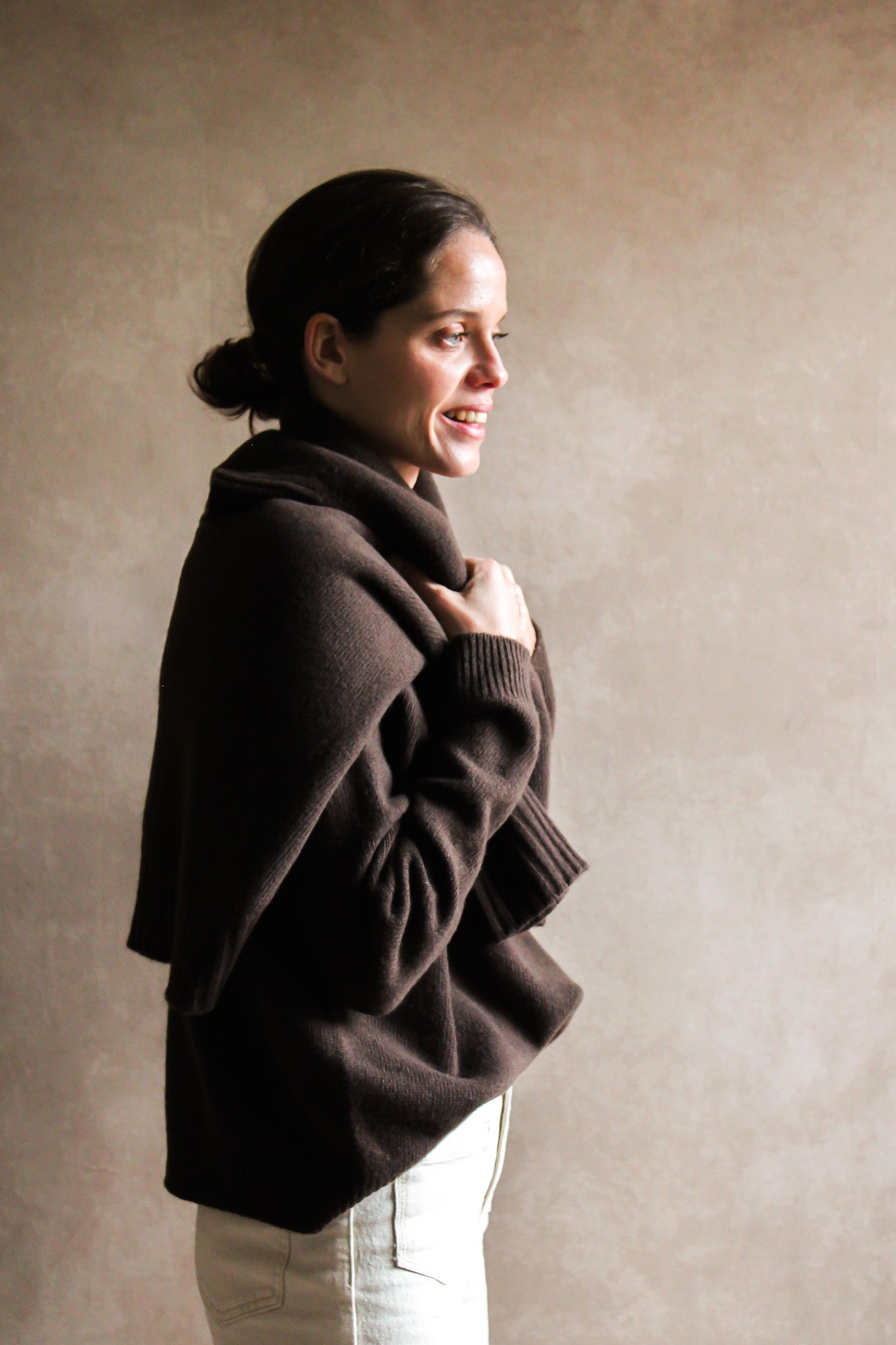 Le Pull col Roulé Chocolat