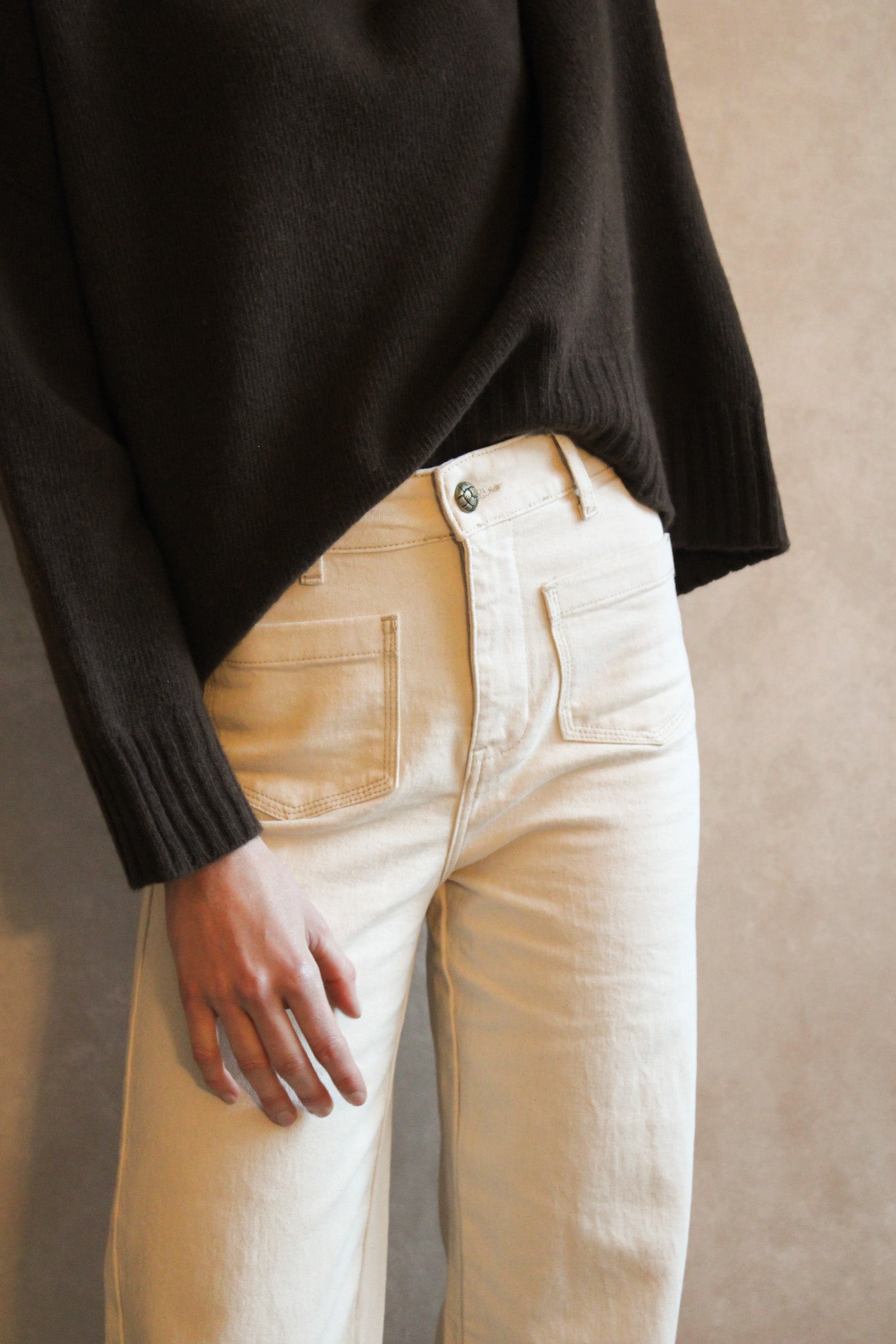 Le pull col Rond Chocolat