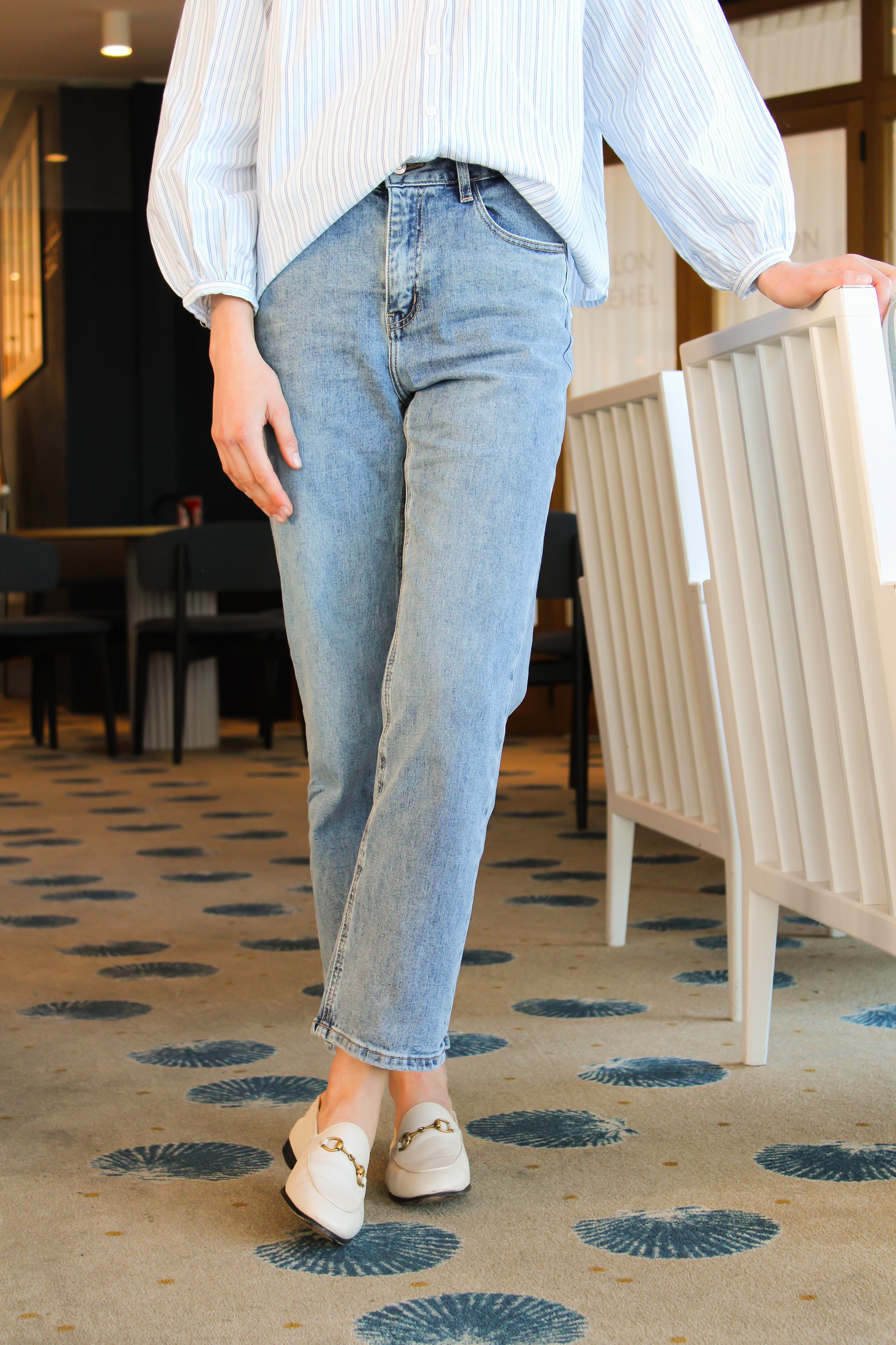 Jean Droit Bleu Vintage