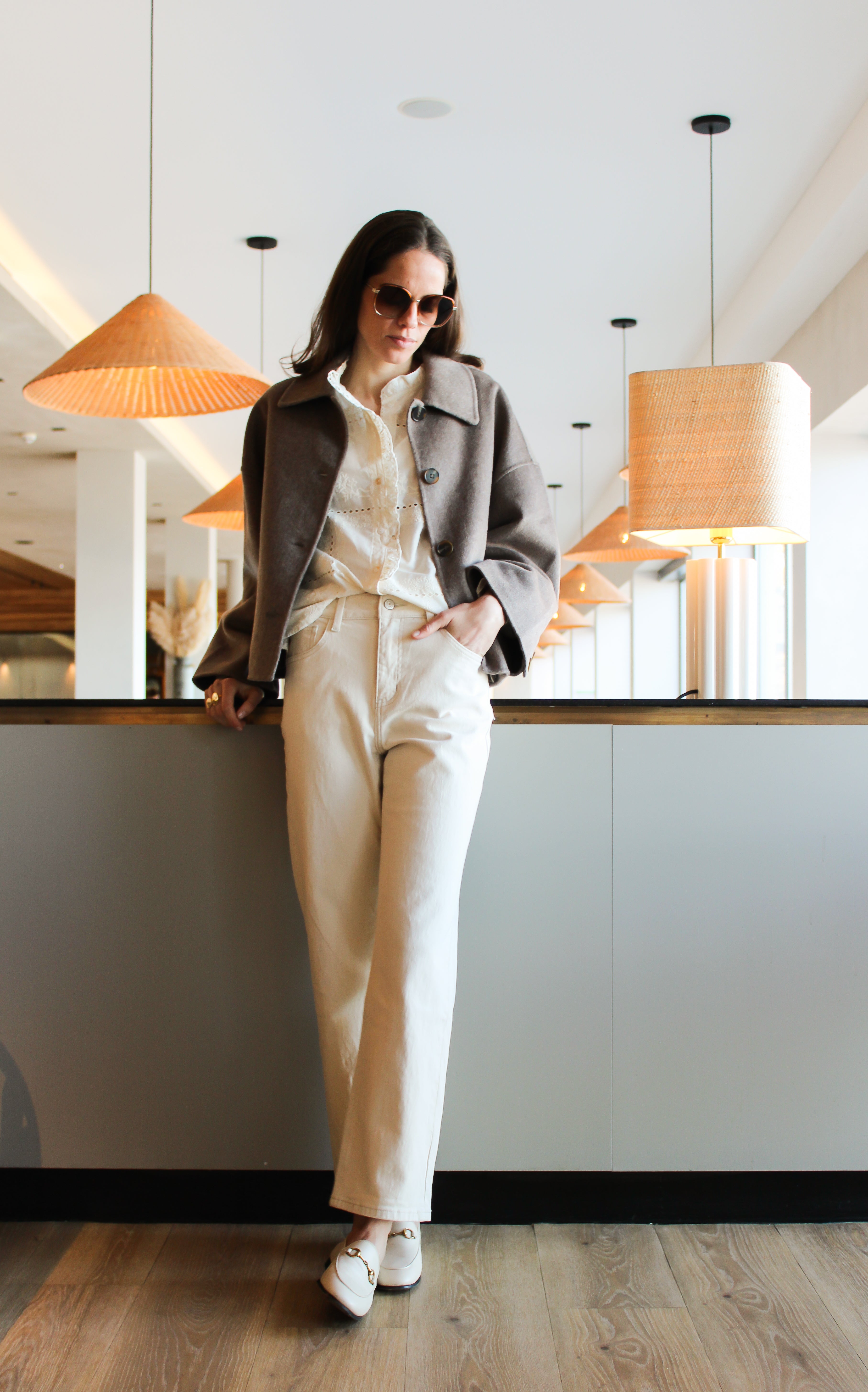 Caban double face Taupe