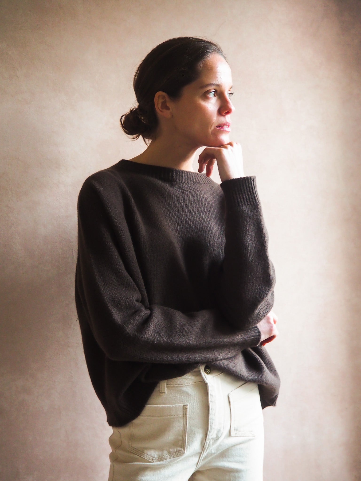 Le pull col Rond Chocolat