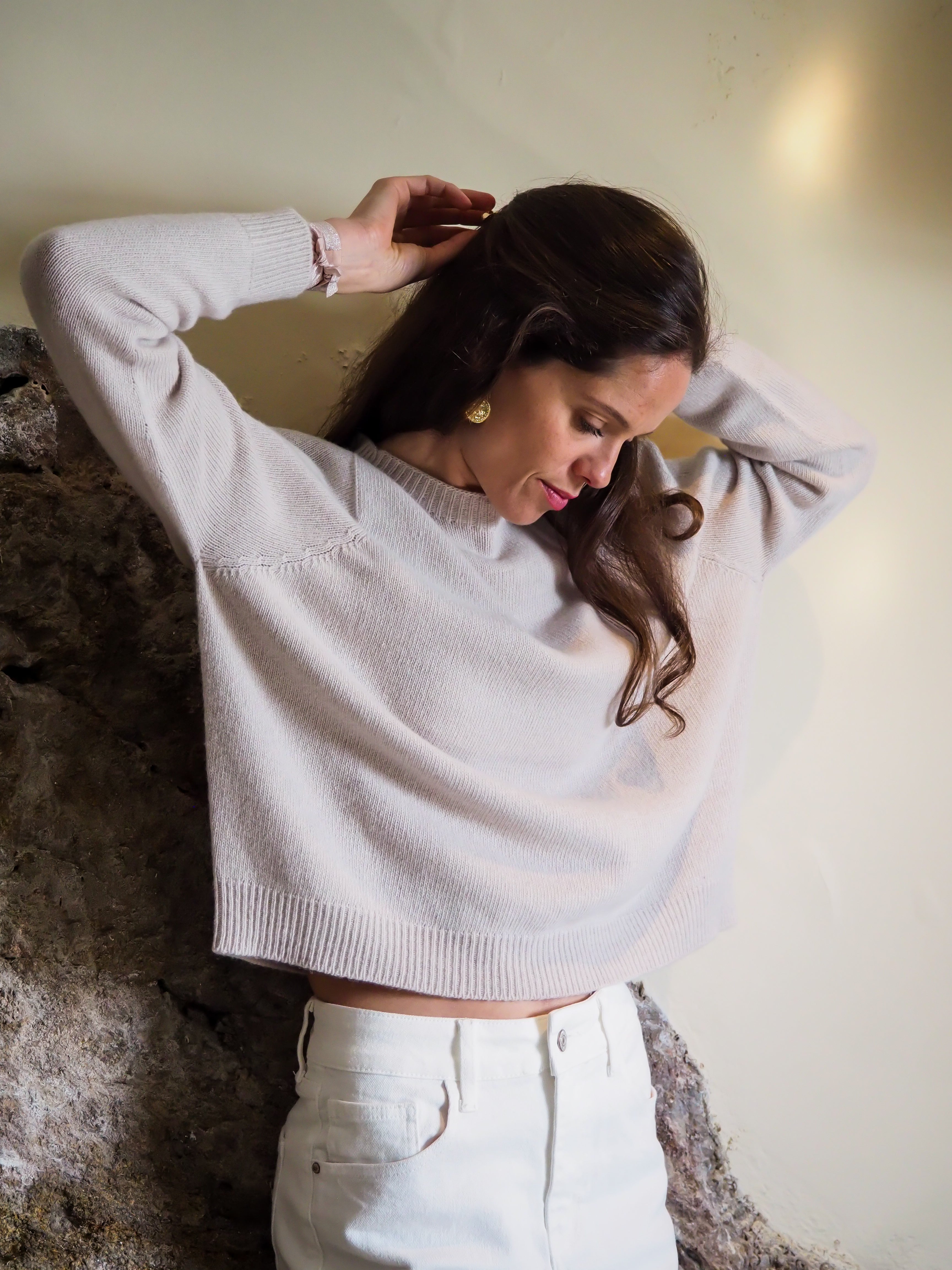 Le pull col Rond Poudre