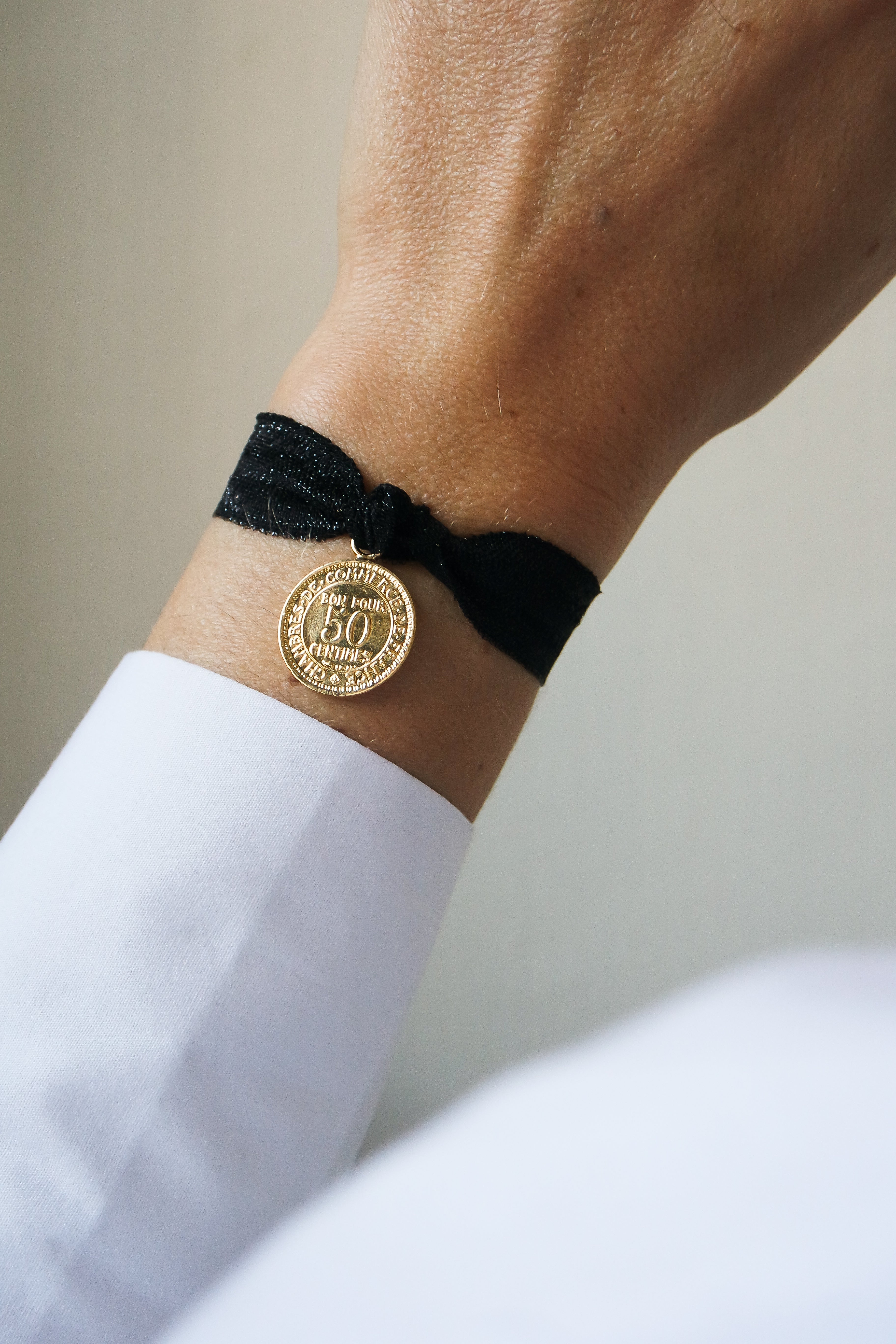 L'élastiqué Glitter Noir argenté